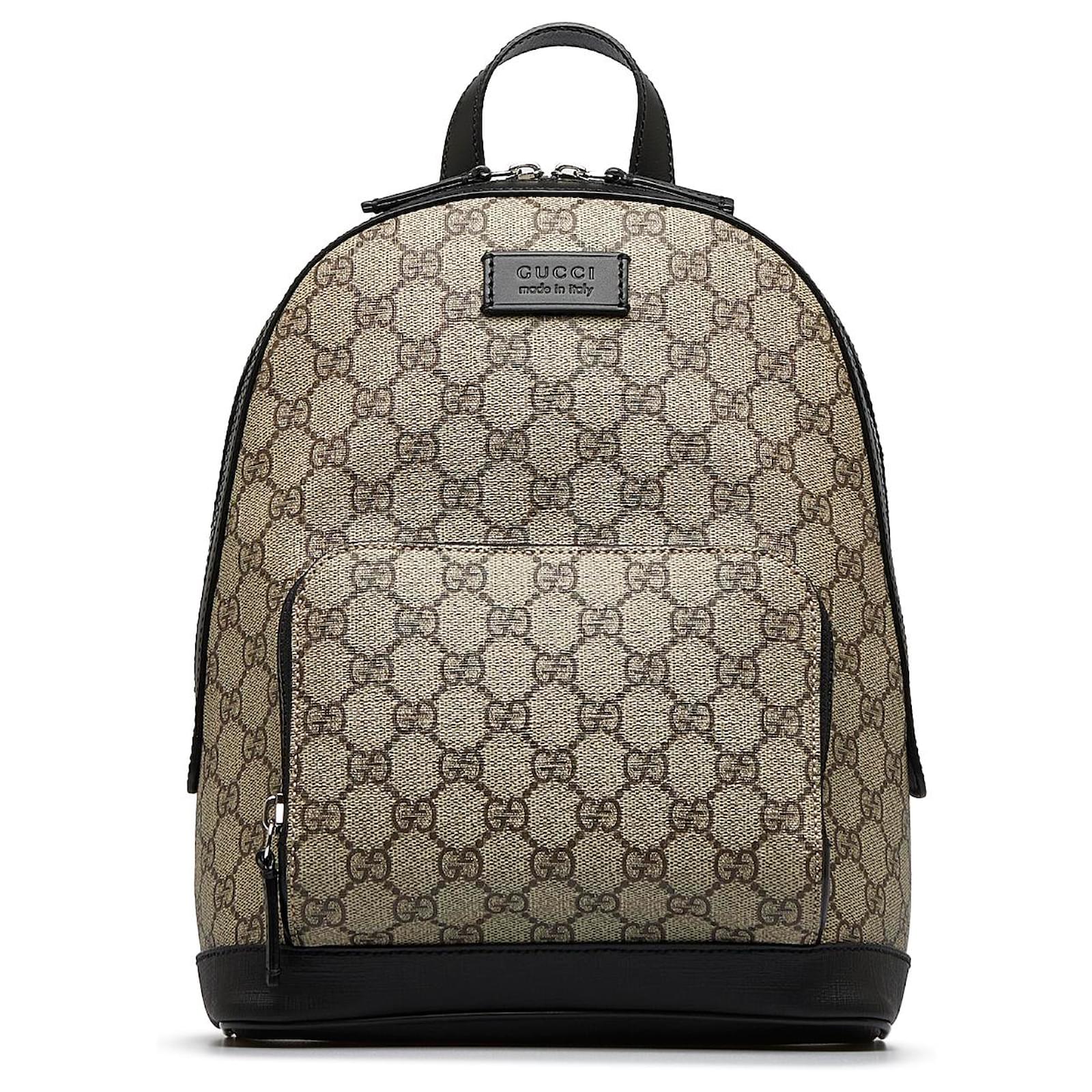 GG Supreme Canvas Backpack in Grey - Gucci