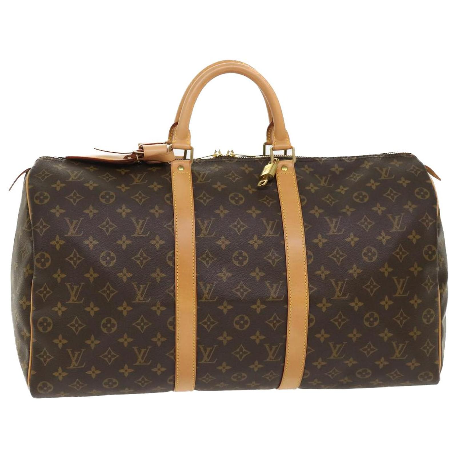 Louis Vuitton Monogram Macassar waterproof travel bag Brown Cloth