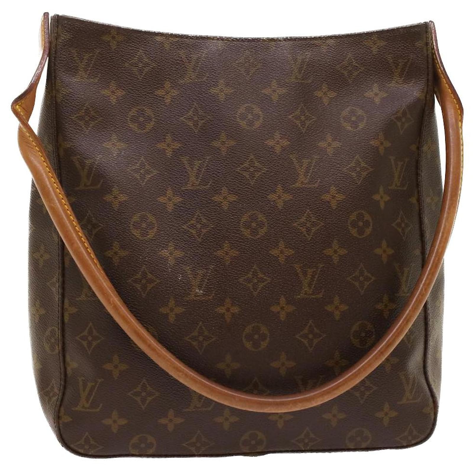 Louis Vuitton Womens Leather Canvas Monogram GM Looping M51145