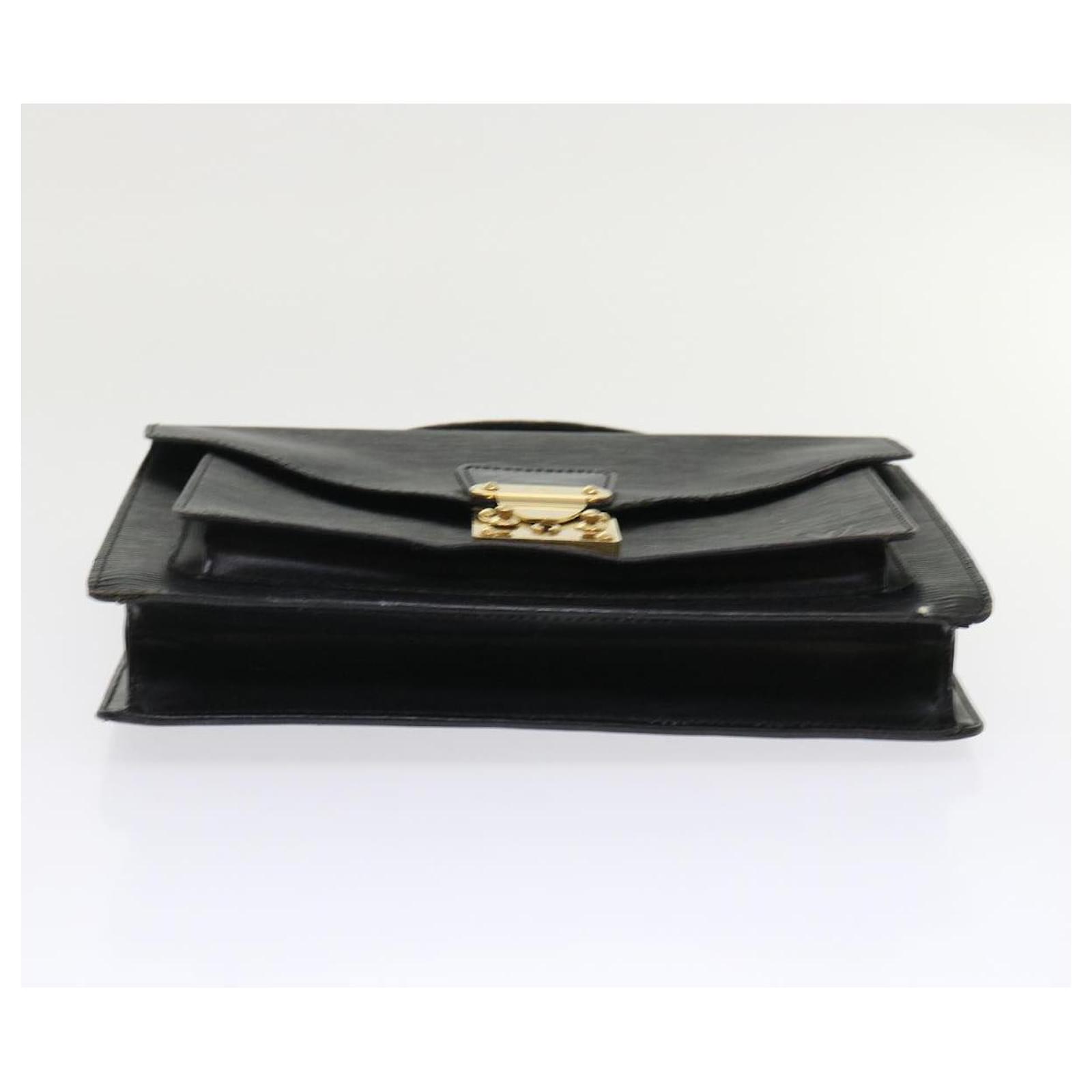 LOUIS VUITTON Epi Monceau Hand Bag 2Way Black M52122 LV Auth 48434 Leather  ref.1010233 - Joli Closet