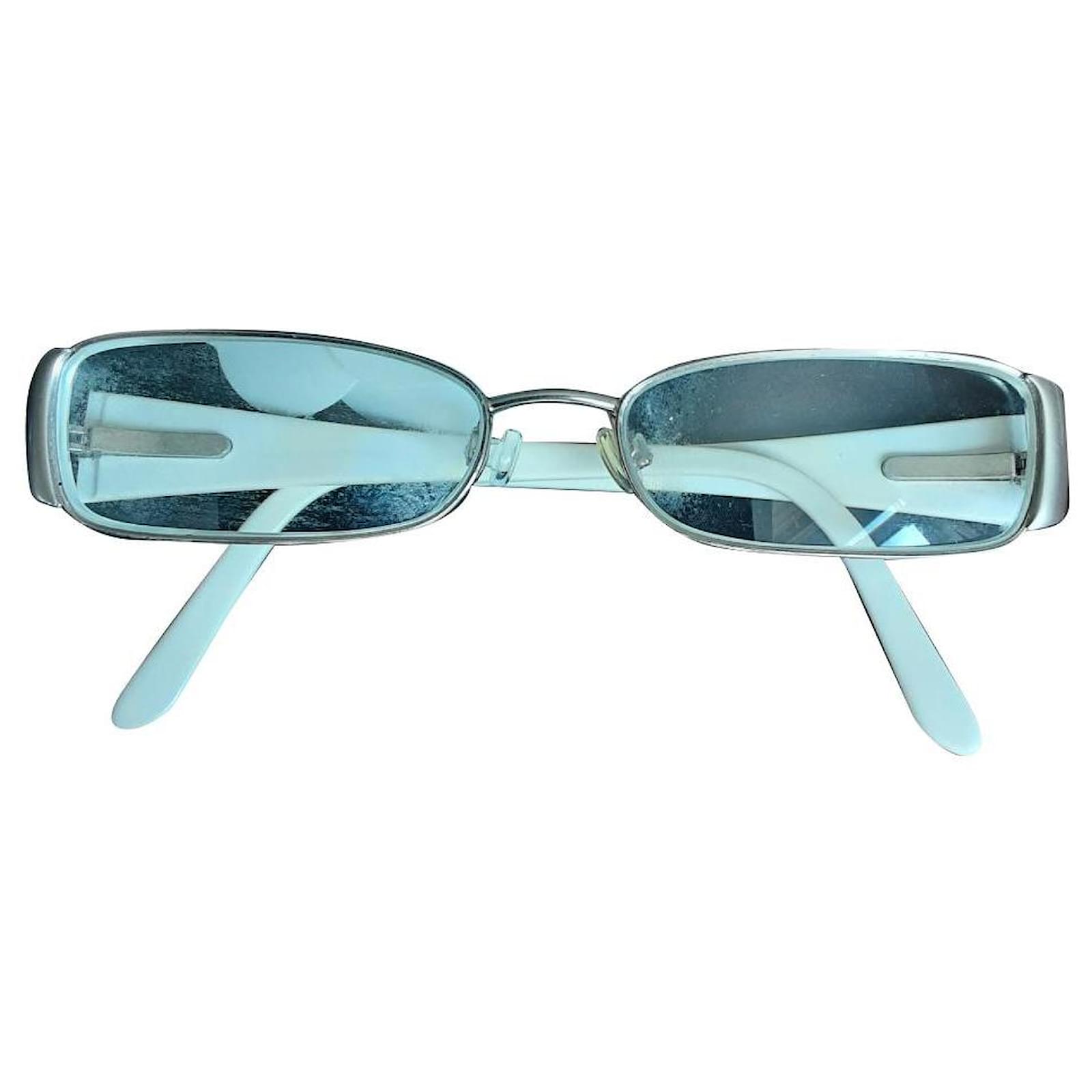 Chanel Sunglasses Rimless Crystal Rectangle Blue Clear Tinted -  Israel
