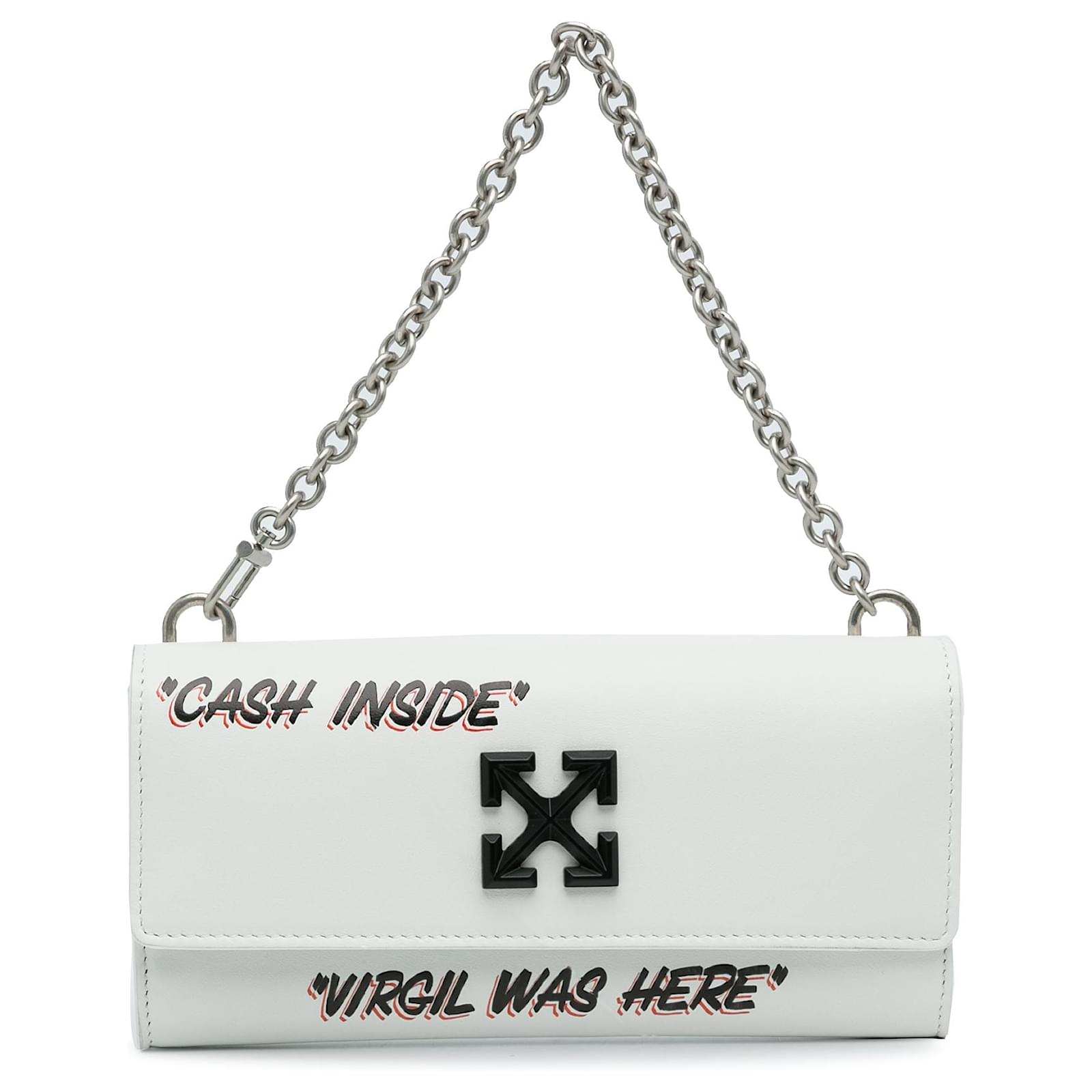 Off-White Jitney 1.4 Top Handle Quote - Female - Calf Leather - Os - Black