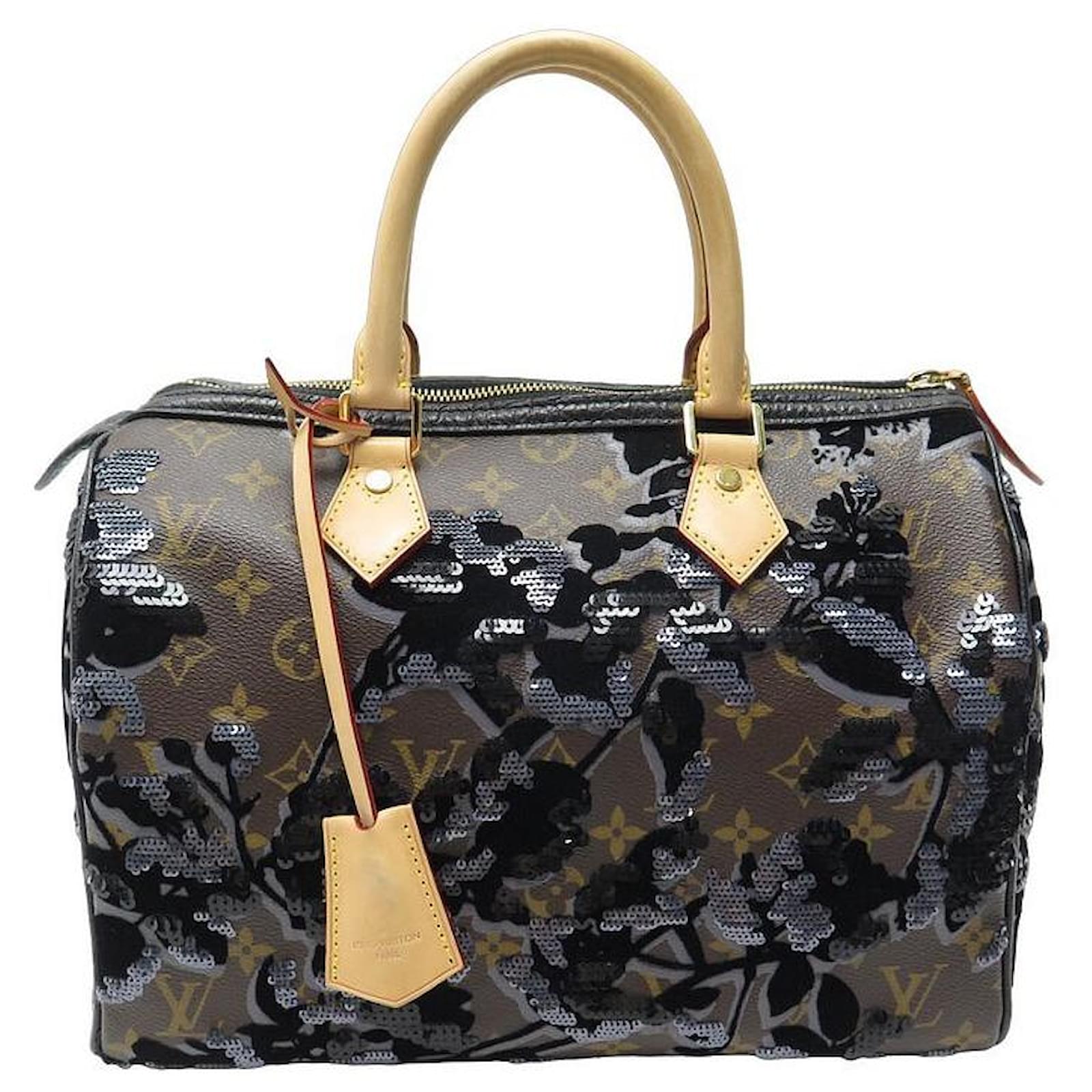 Louis Vuitton Embossed Cube Speedy 30 - Black Handle Bags