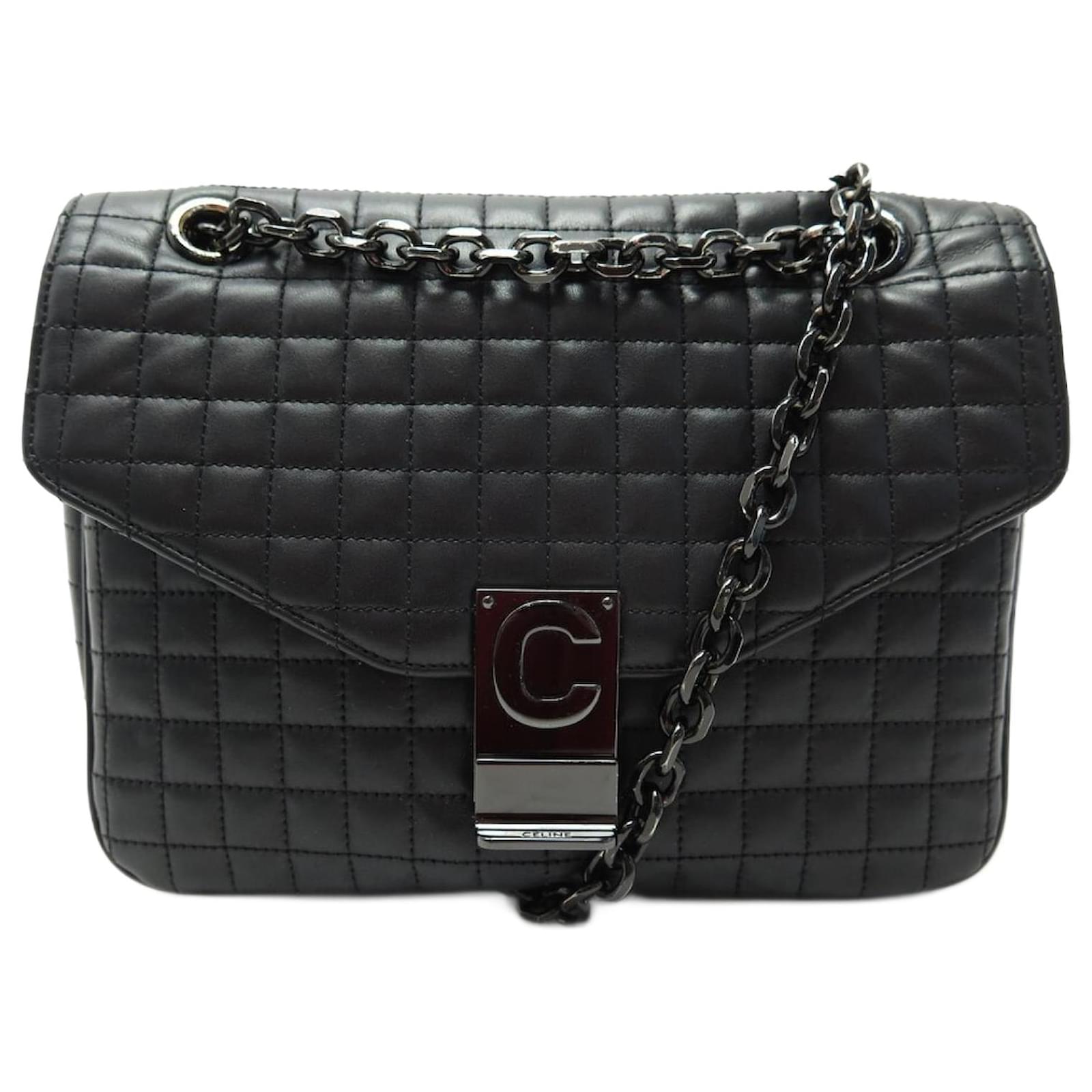 Celine Medium C Quilted Leather Crossbody Bag