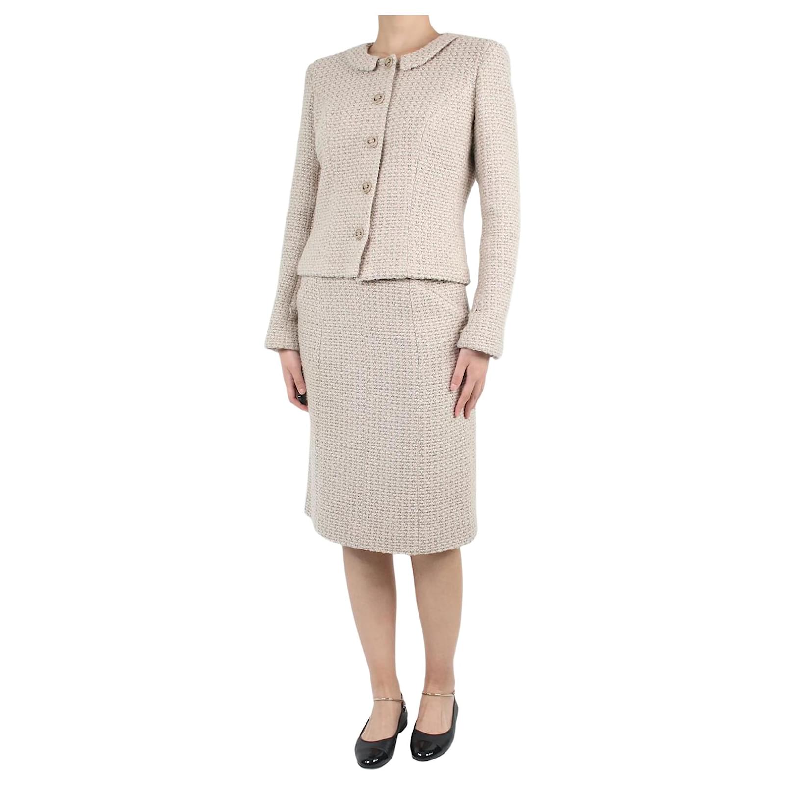 Beige Tweed Jacket Women White Tweed Blazer Women Tweed 