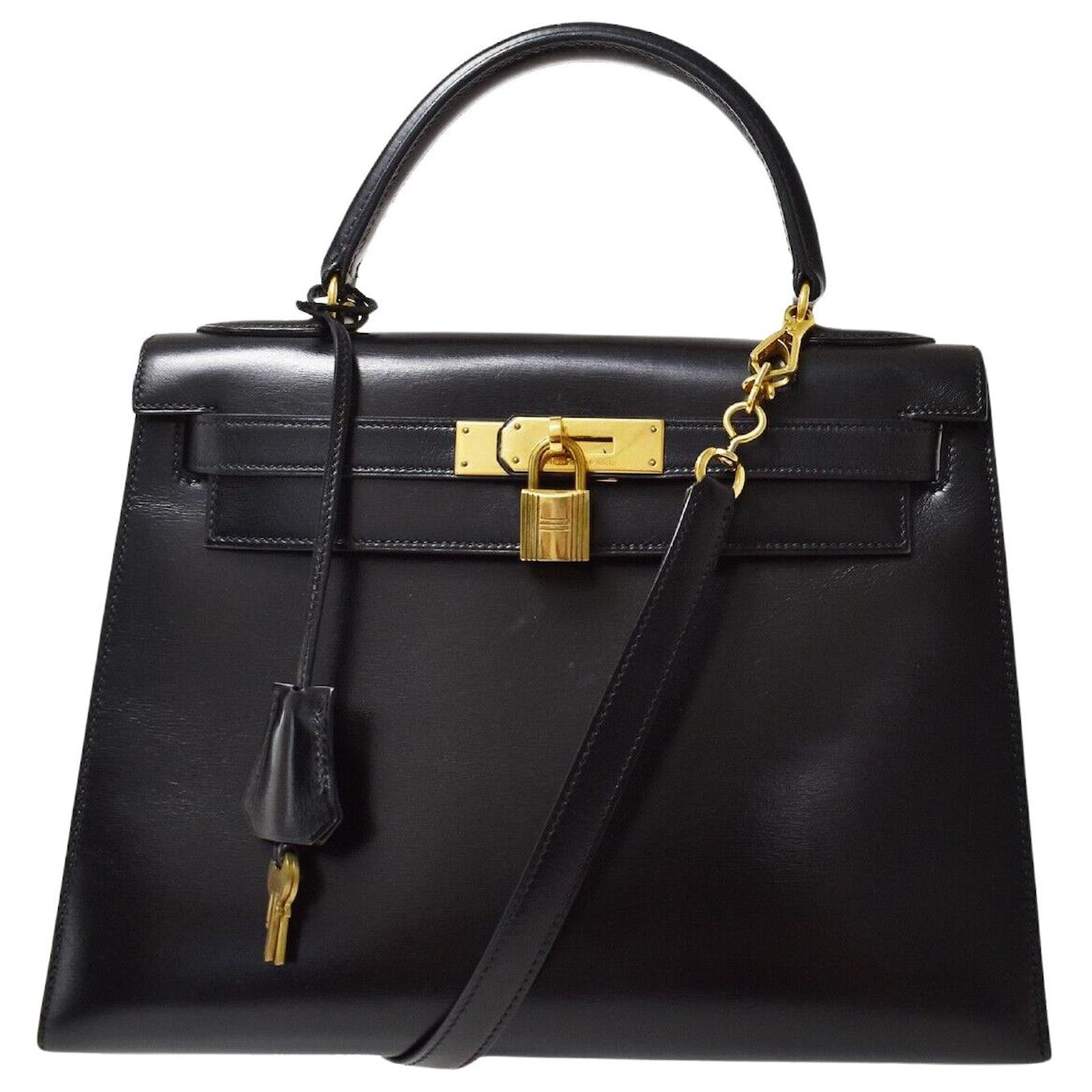 Herm?�s hermes kelly 28 Cuir Noir ref.1011393 - Joli Closet