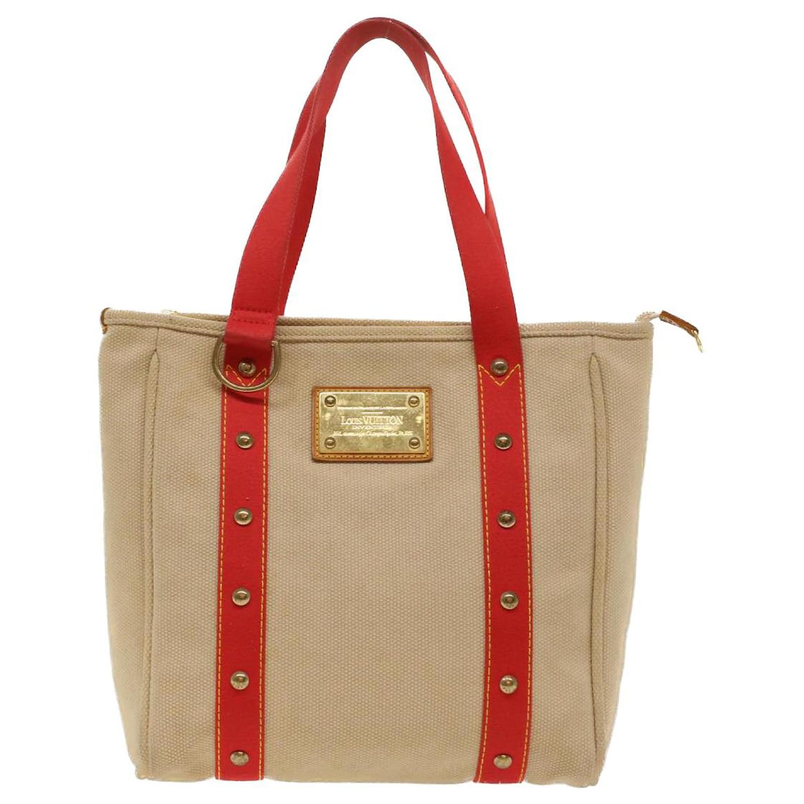Louis-Vuitton-Antigua-Cabas-GM-Tote-Bag-Hand-Bag-Rouge-M40031