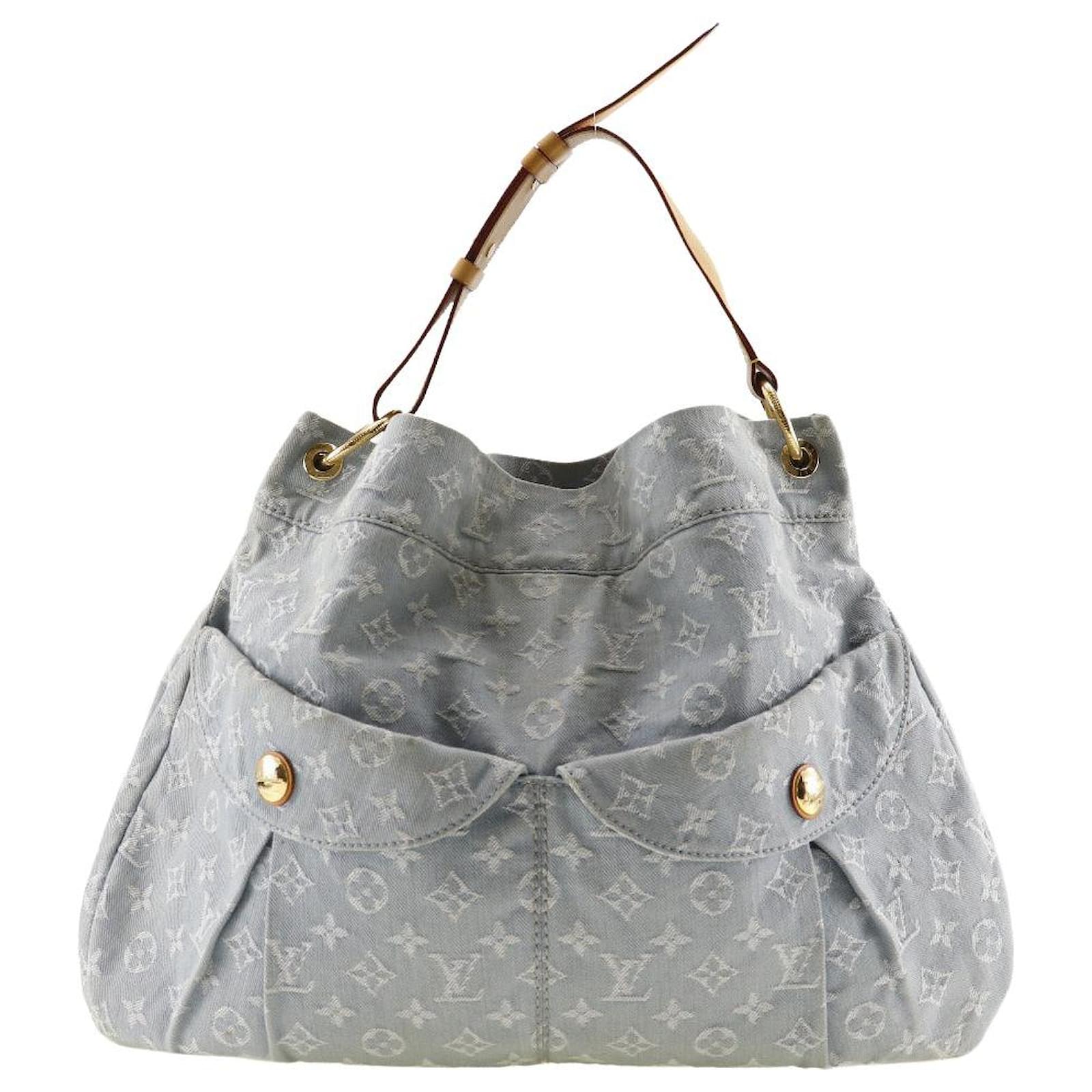 Louis Vuitton Denim Mahina XL Hobo - Blue Handle Bags, Handbags