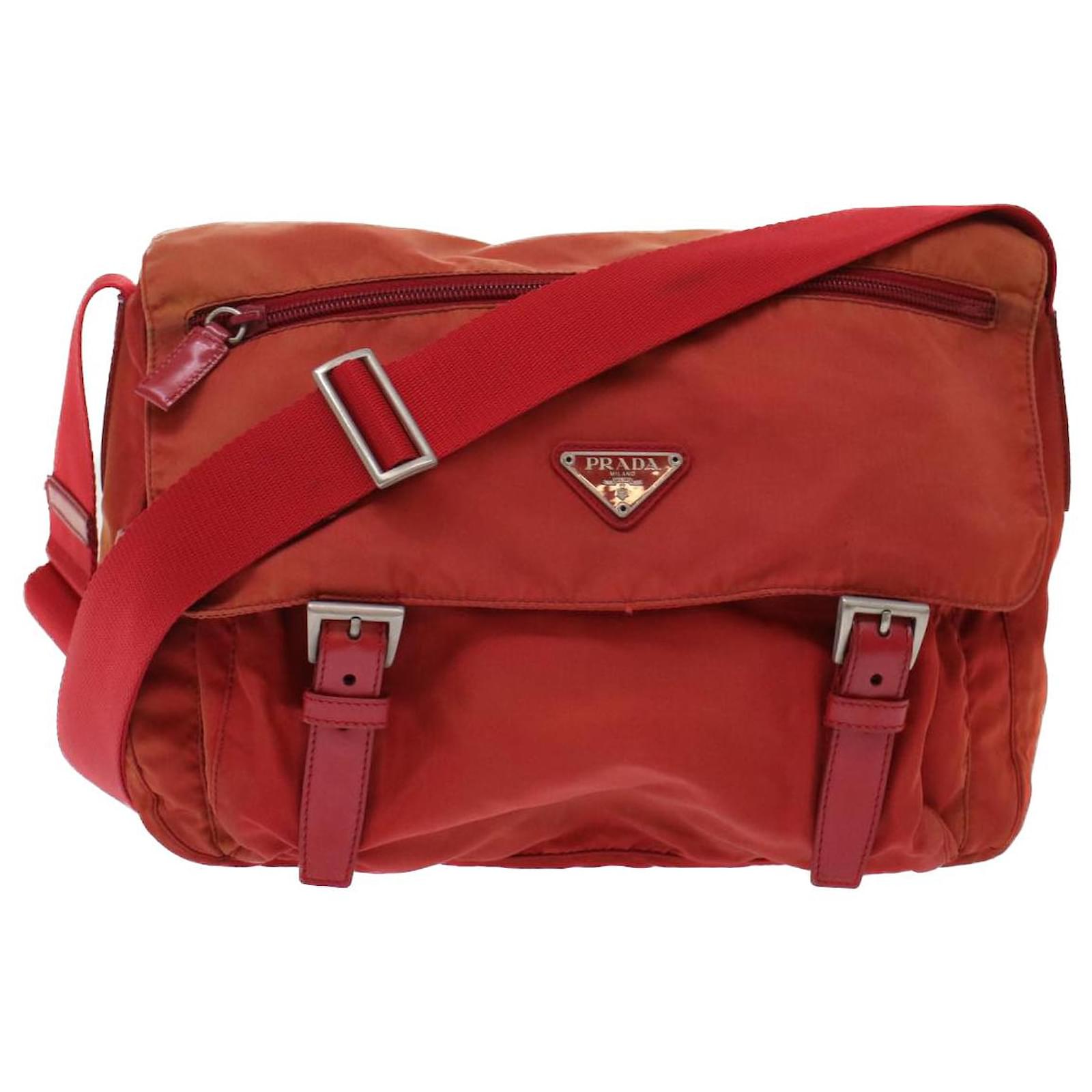 PRADA Shoulder Bag Nylon Red Auth 49037 ref.1012267 - Joli Closet