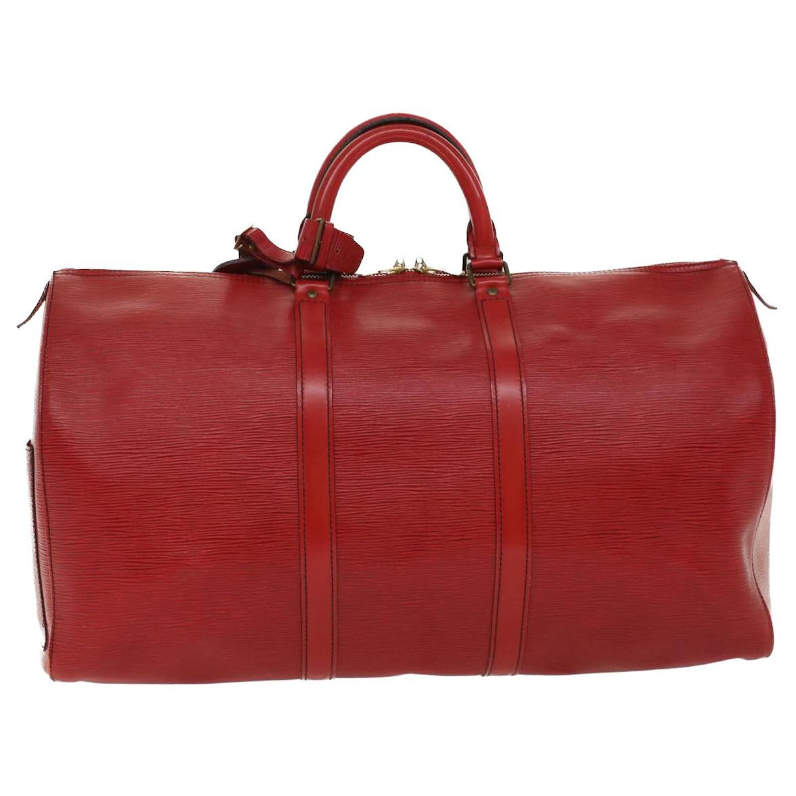 Louis Vuitton Epi Keepall 50 Boston Bag Red M42967 LV Auth 48949 Leather  ref.1012347 - Joli Closet