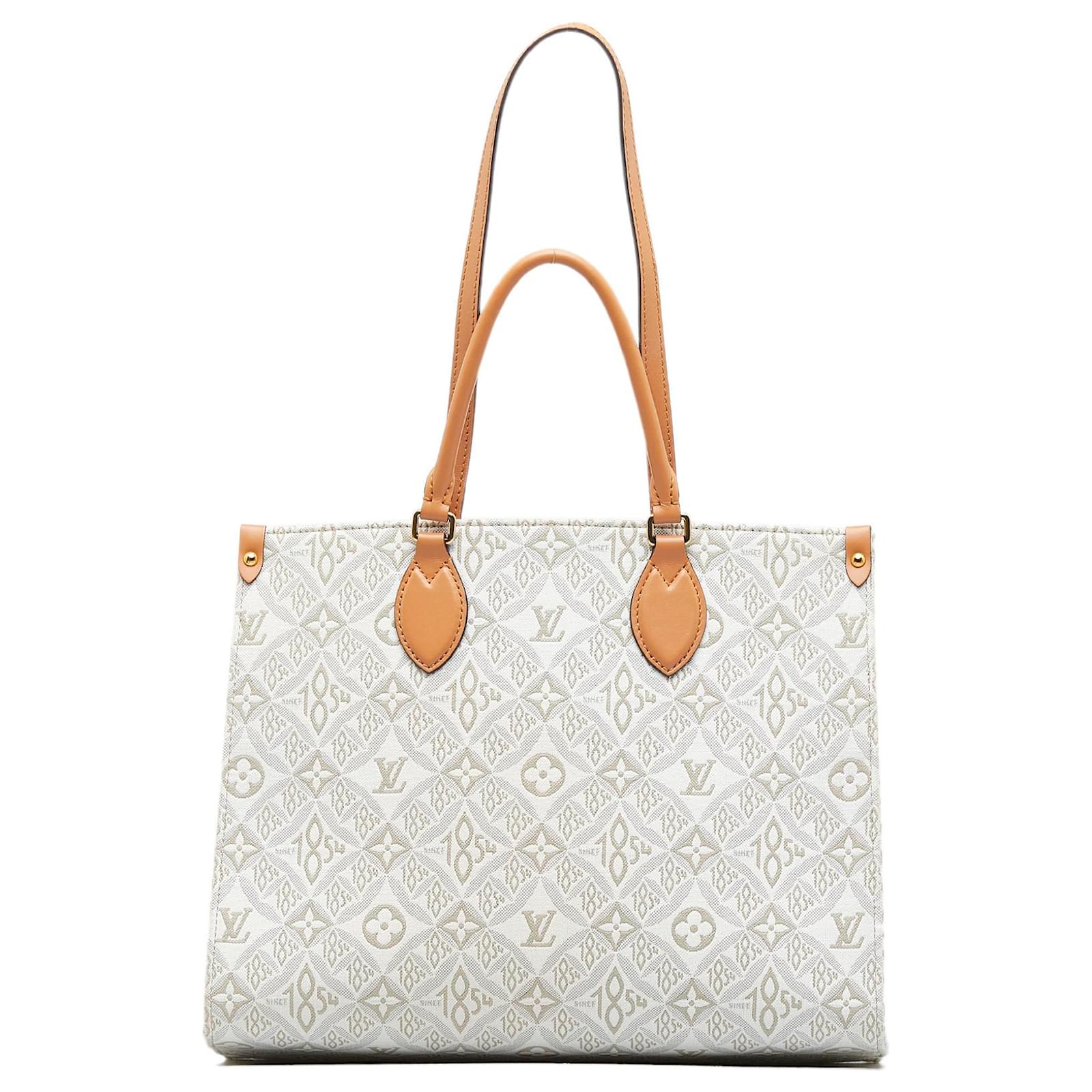 Louis Vuitton White Since 1854 ONTHEGO MM Cloth Cloth ref.1012734