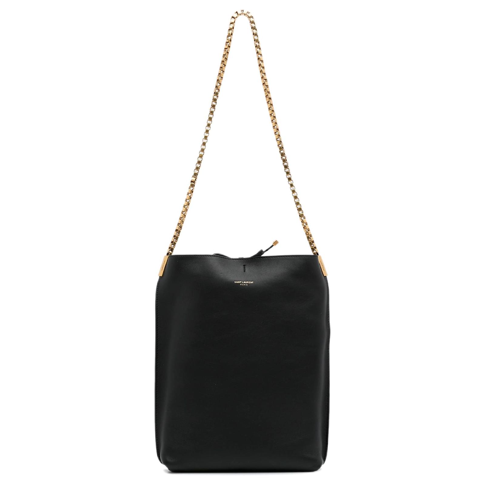 New Saint Laurent Suzanne Calfskin Leather Chain Hobo Bag