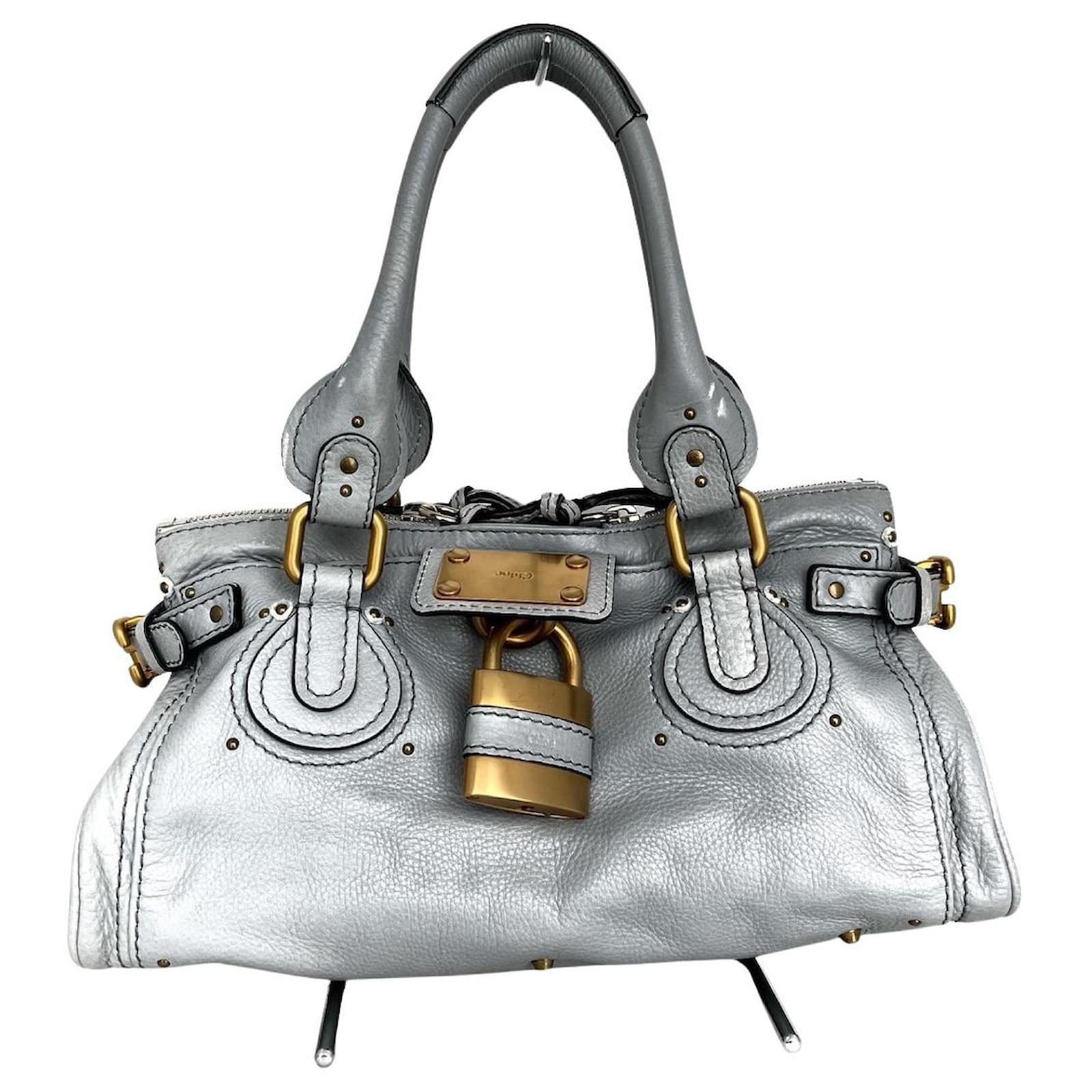 CHLOÉ PADDINGTON Grey Leather ref.1012933 - Joli Closet