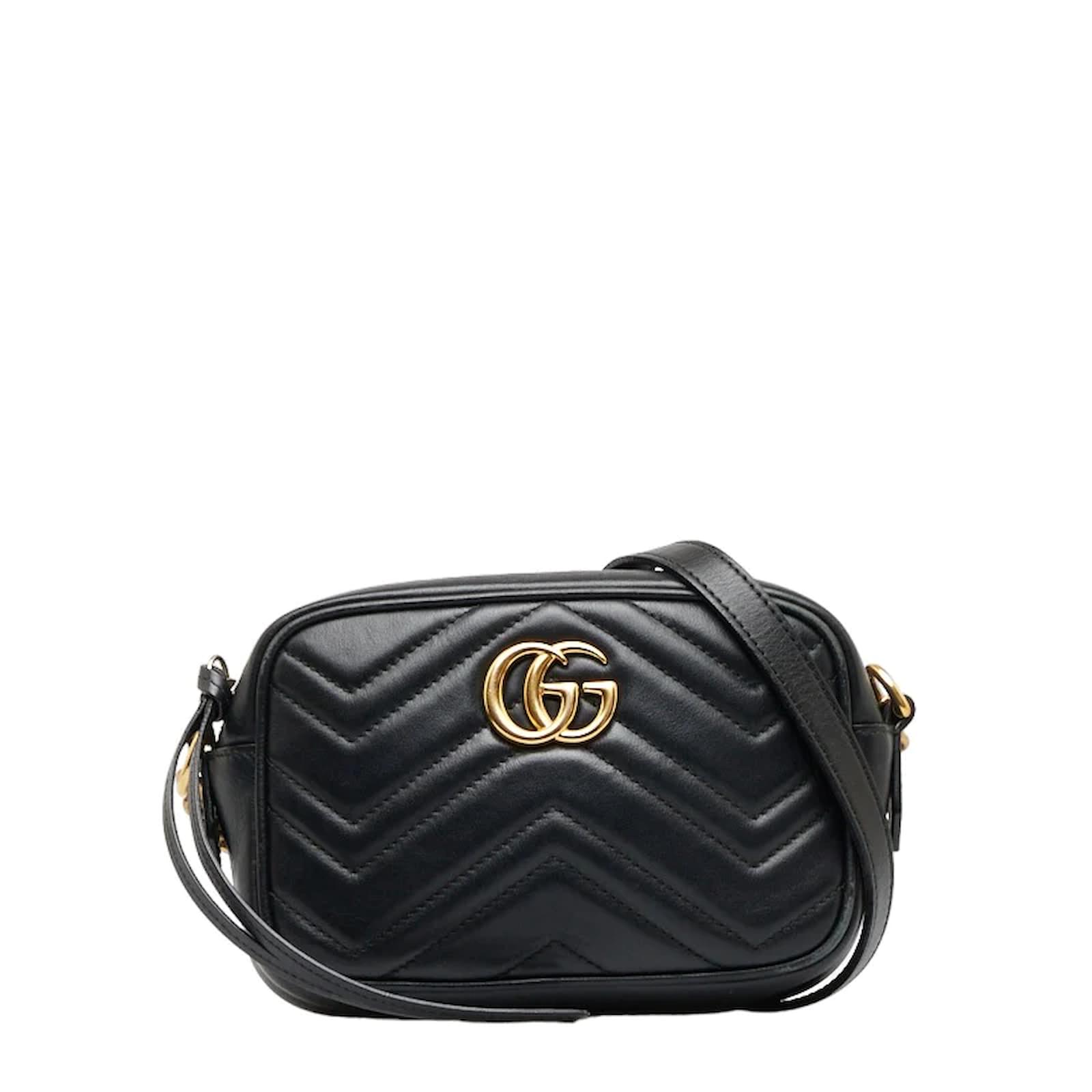 Gucci GG Marmont Mini Shoulder Bag Black, Camera Bag