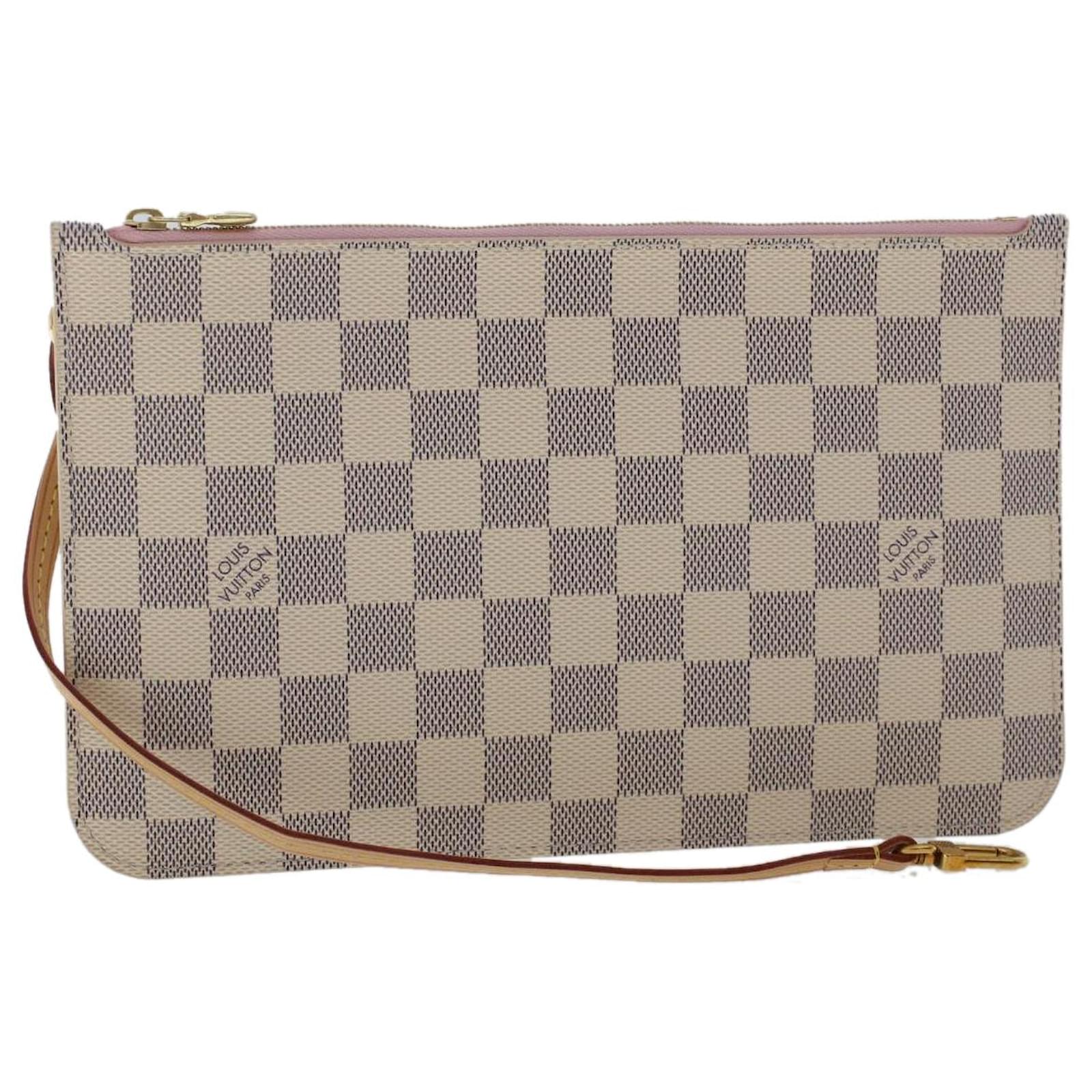 LOUIS VUITTON Damier Azur Neverfull MM Pouch LV Auth S202