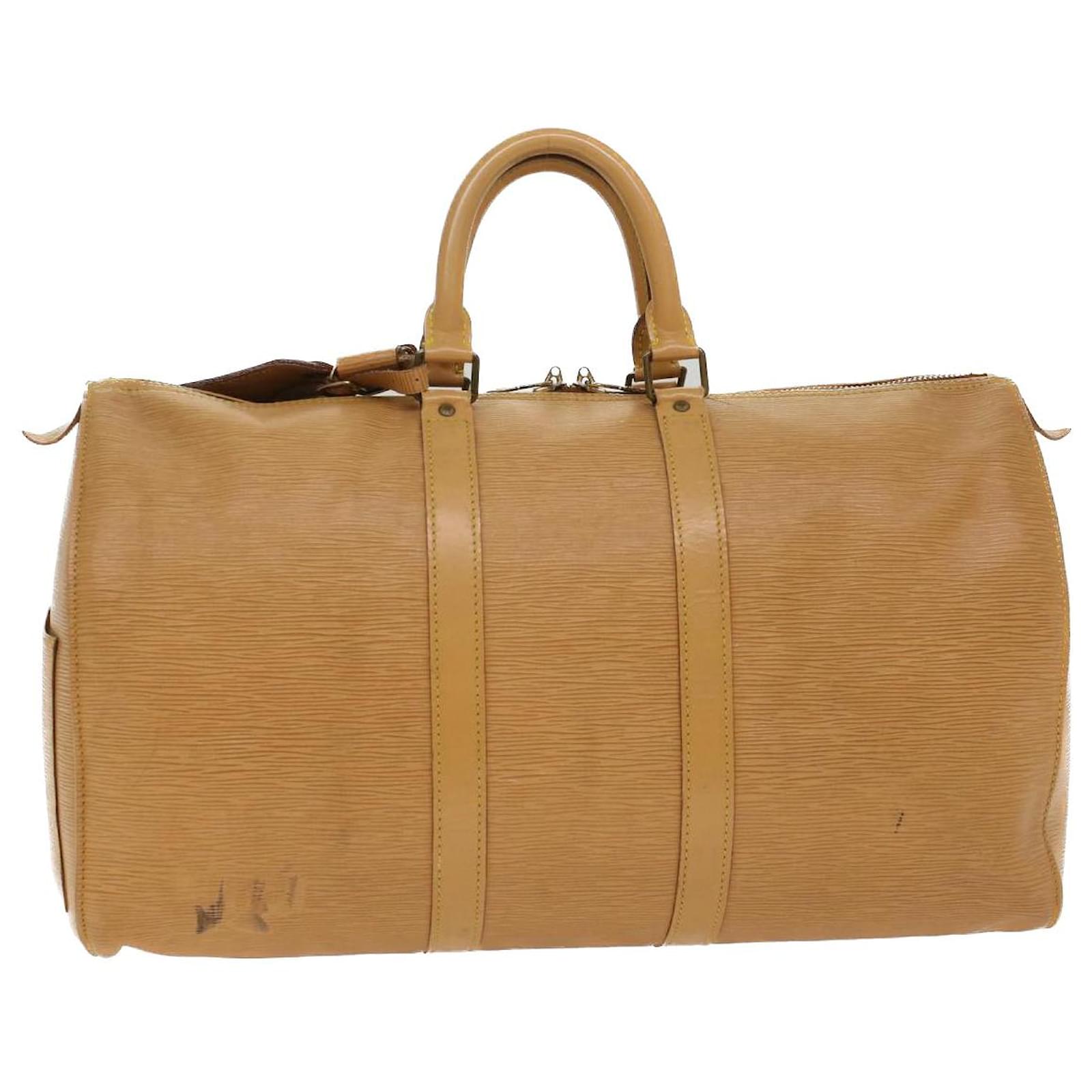 Louis Vuitton Epi Keepall 45 Boston Bag Beige M42976 LV Auth ki3230 Leather  ref.1013492 - Joli Closet