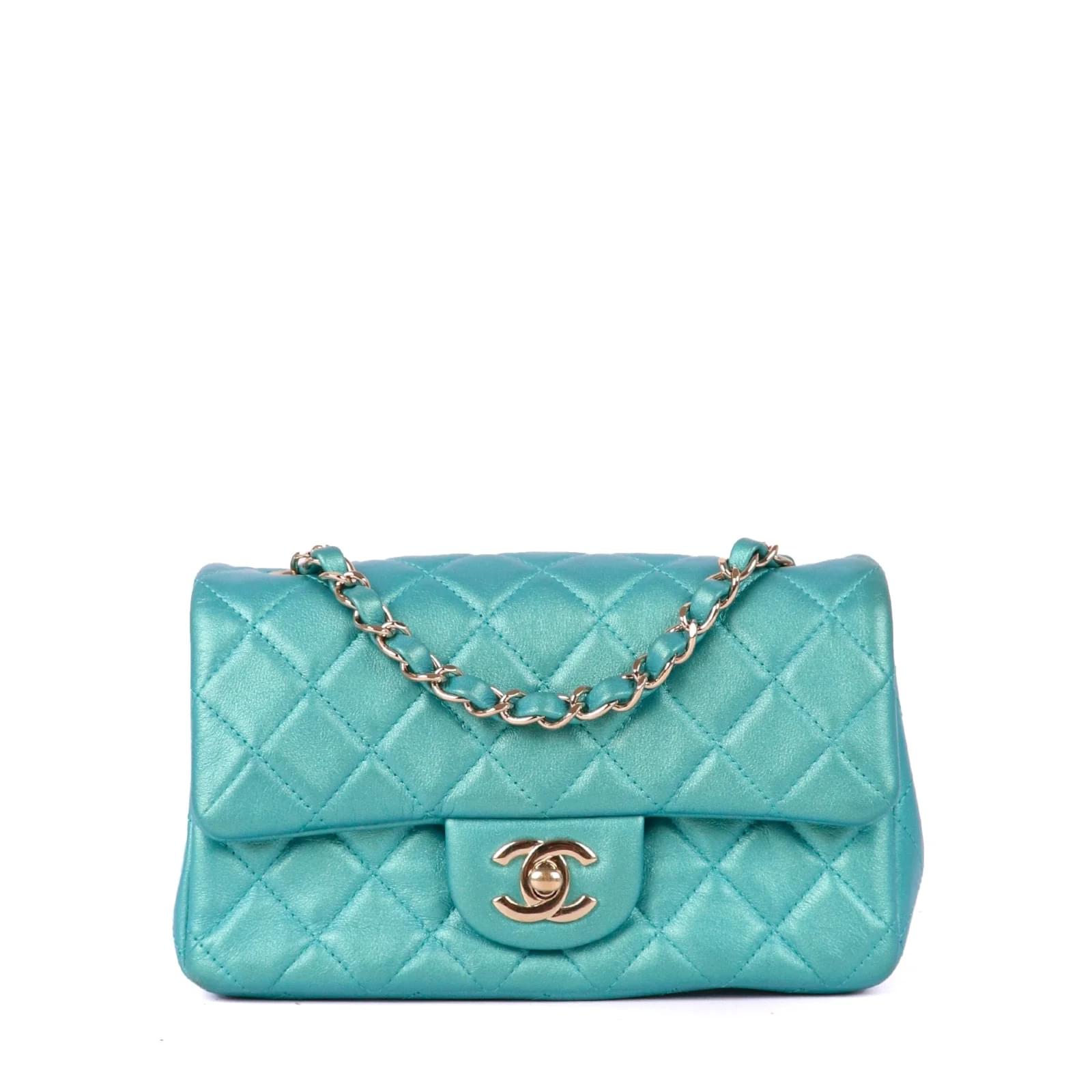 Chanel - Timeless Bleu Tiffany Timeless Timeless Bag Blue Leather
