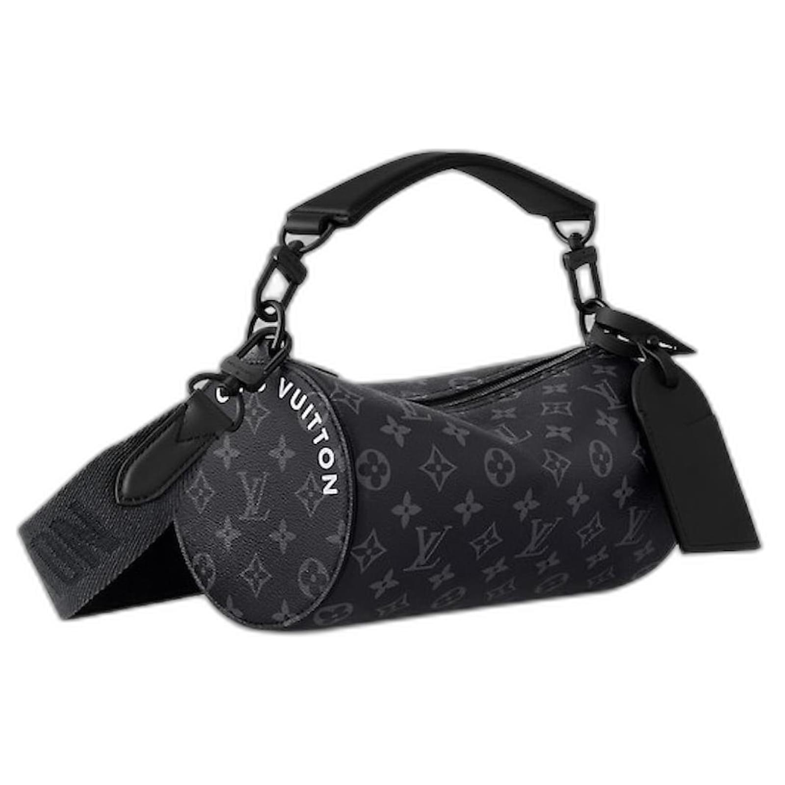 Louis Vuitton Men’s Messenger Voyage Pm Shoulder Bag Monogram Eclipse Black  Gray