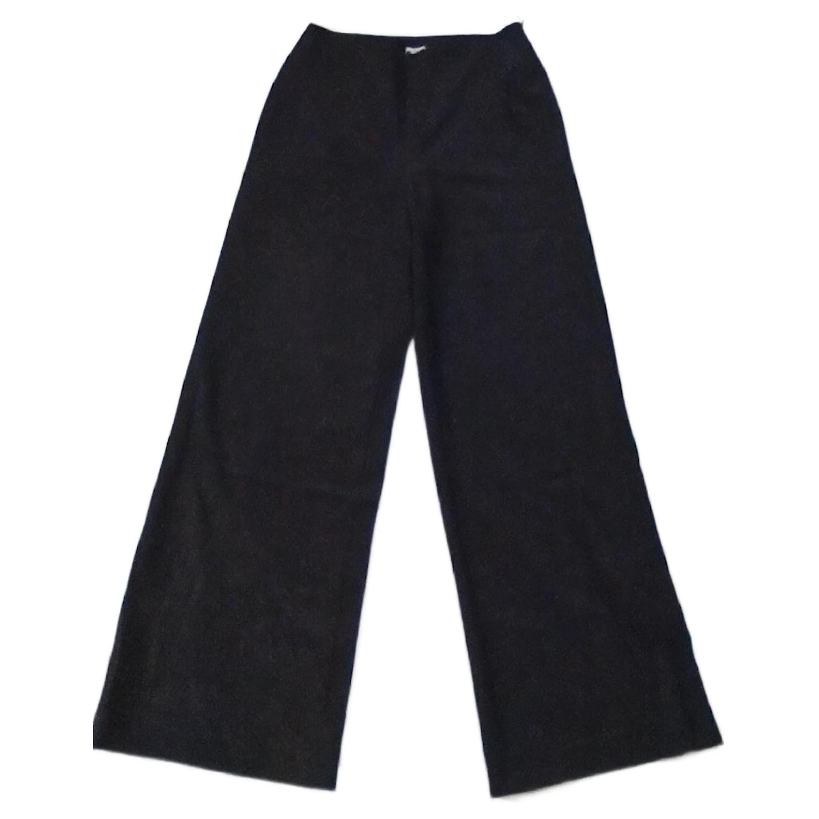 EMPORIO ARMANI Polyester Pants (Trousers) Black 38 | PLAYFUL