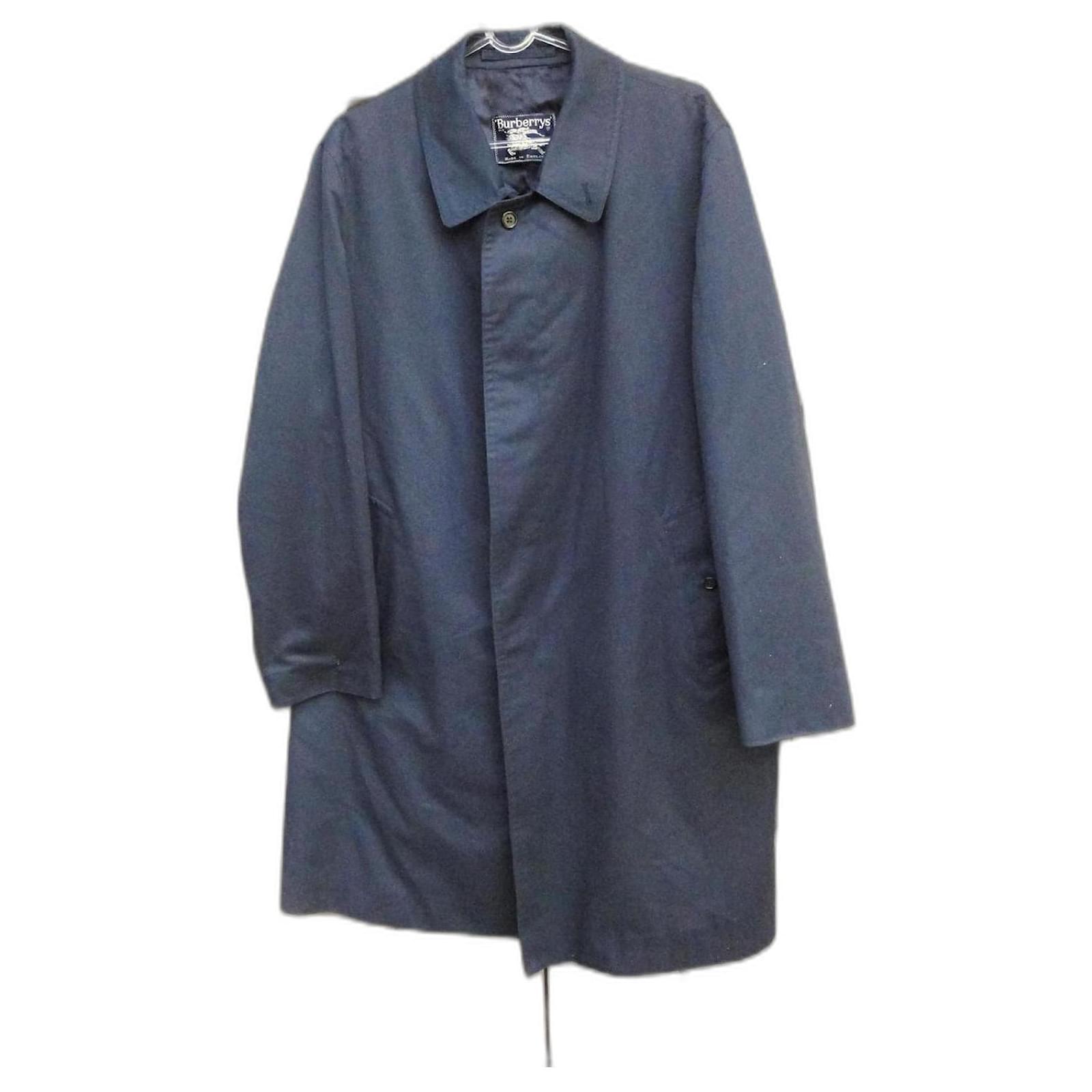 Burberry vintage sixties raincoat size M Navy blue Cotton