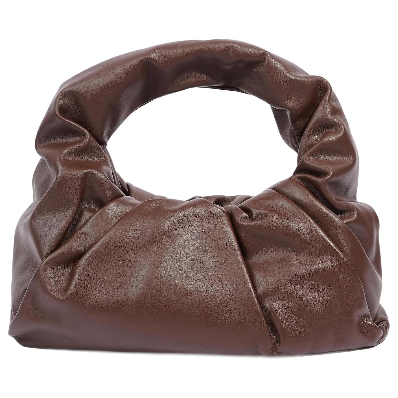 Bottega Veneta The Shoulder Pouch Handbag in Brown Leather