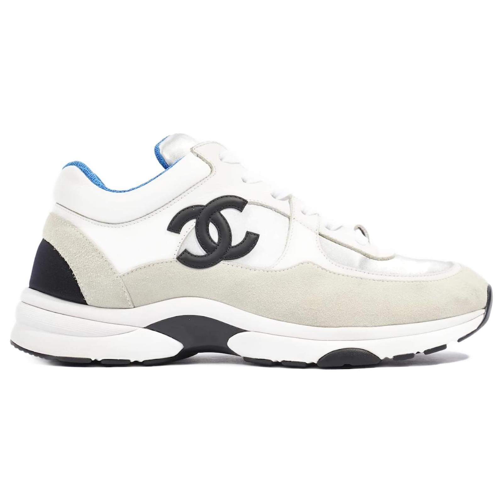 Chanel Low Top Trainer CC White Navy (Women's)