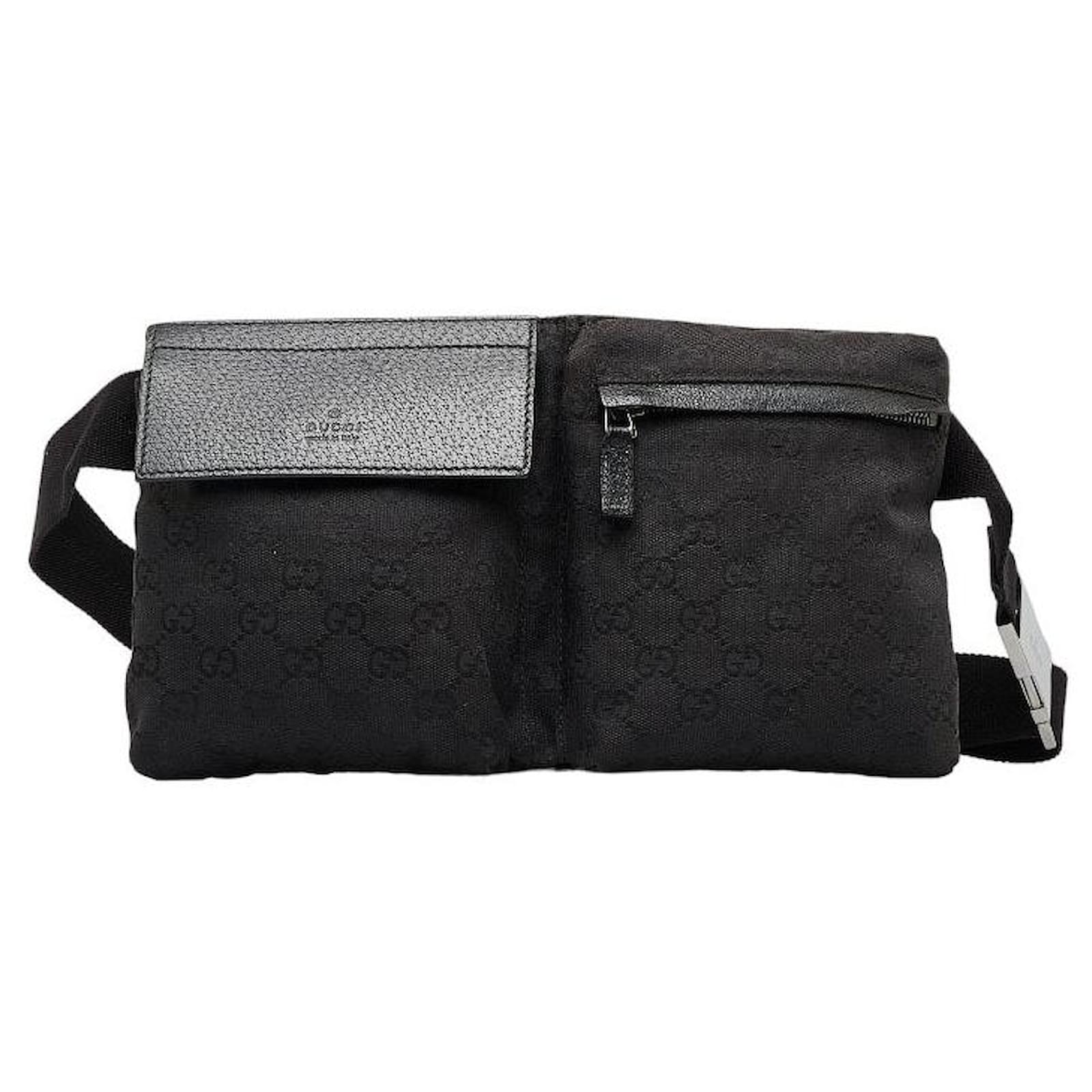 GUCCI Monogram Waist Bum Bag Black 28566-US