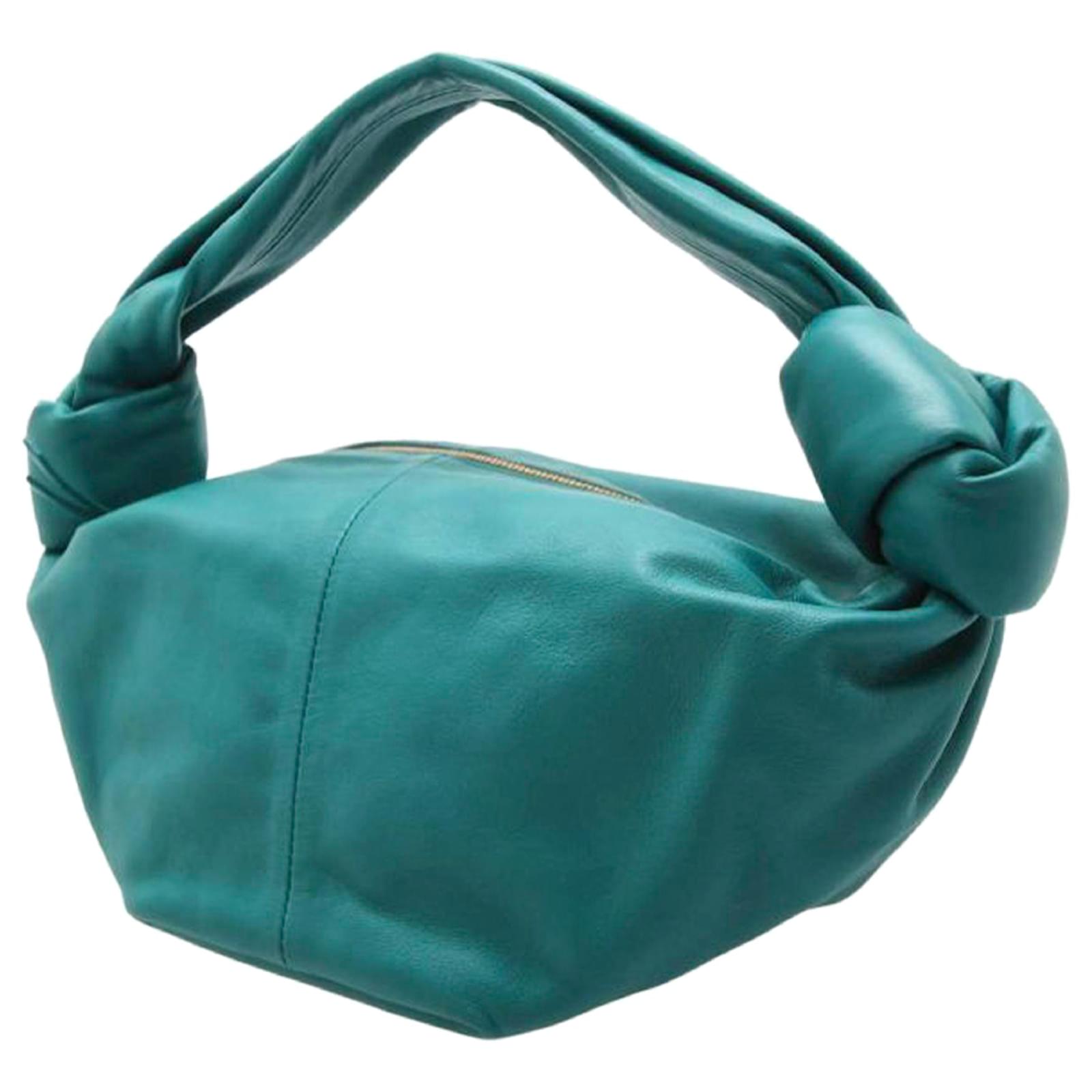 Bottega Veneta Green Double Knot Leather Handbag Pony-style calfskin  ref.1014146 - Joli Closet