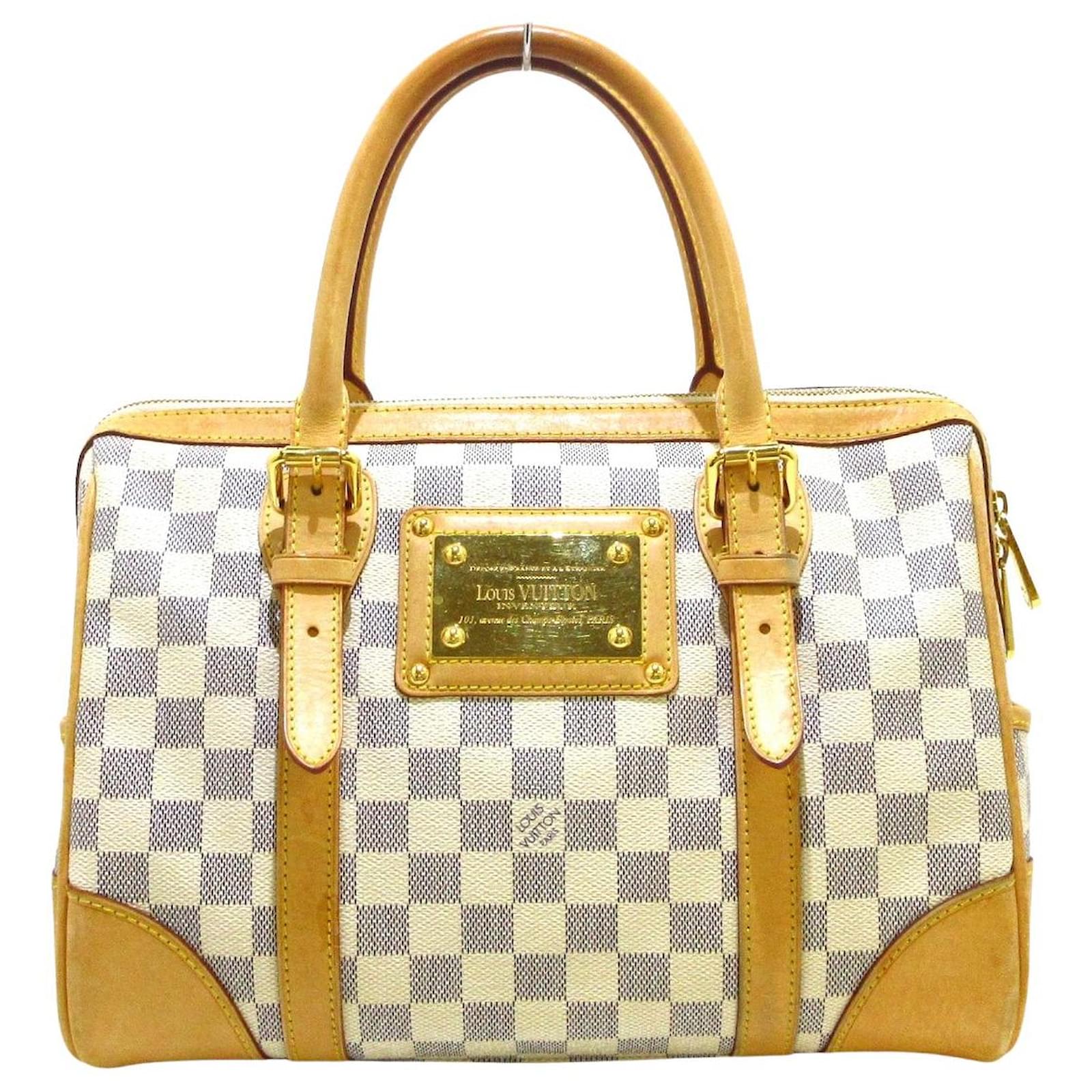 LOUIS VUITTON Berkeley Damier Azur Satchel Handbag White-US