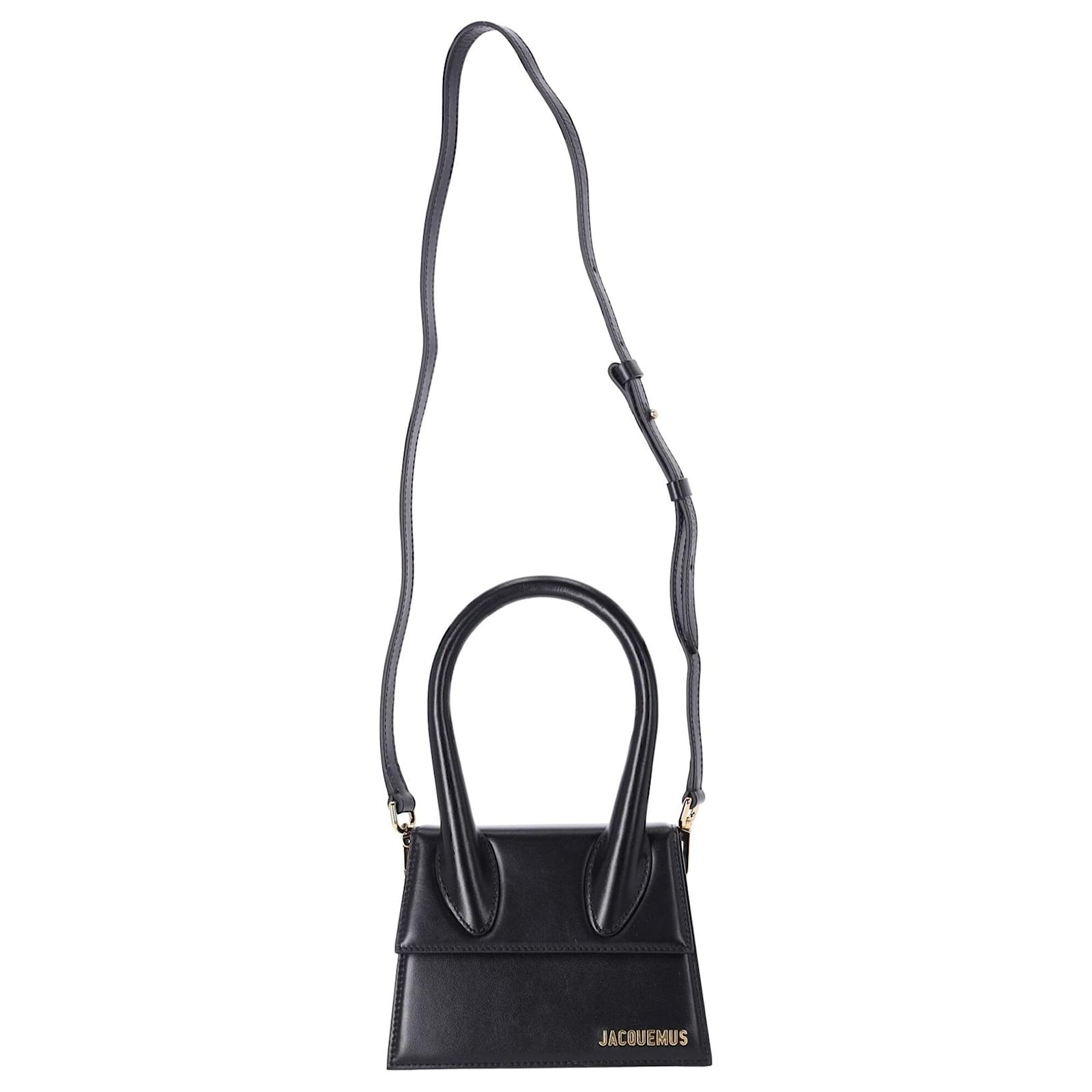 Jacquemus Le Chiquito Moyen Handbag in Black Leather ref.1014363 - Joli ...