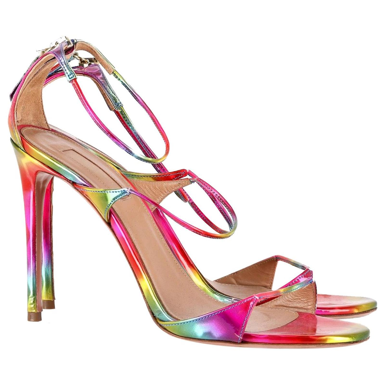 Aquazzura best sale rainbow sandals