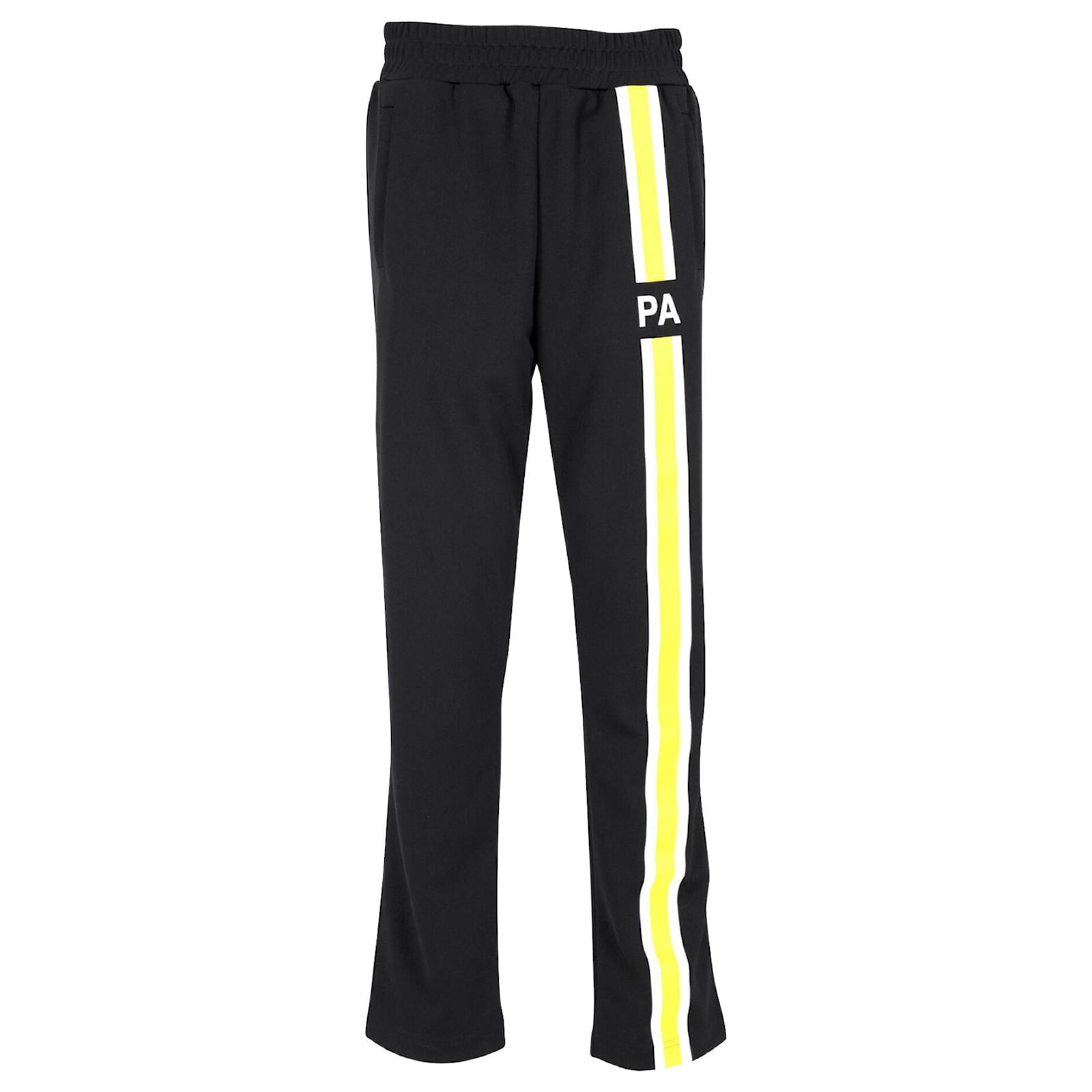 Calça esportiva Palm Angels com listras contrastantes e detalhes em  poliéster preto ref.1014523 - Joli Closet