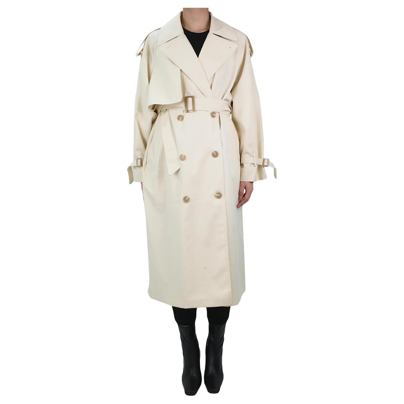 Crepe top trench coat