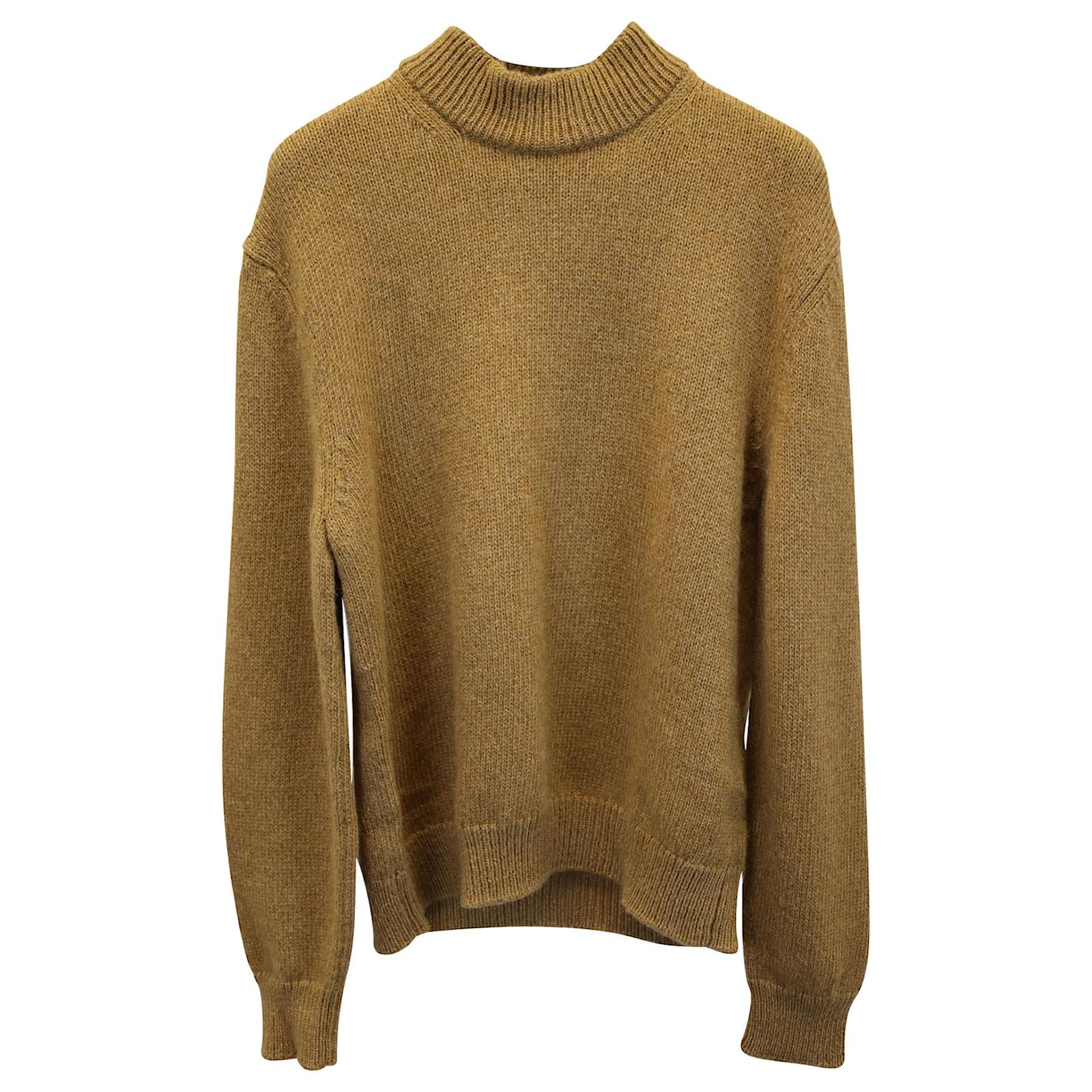 Tom Ford Mock-Neck Knit Sweater in Brown Cashmere and Wool ref