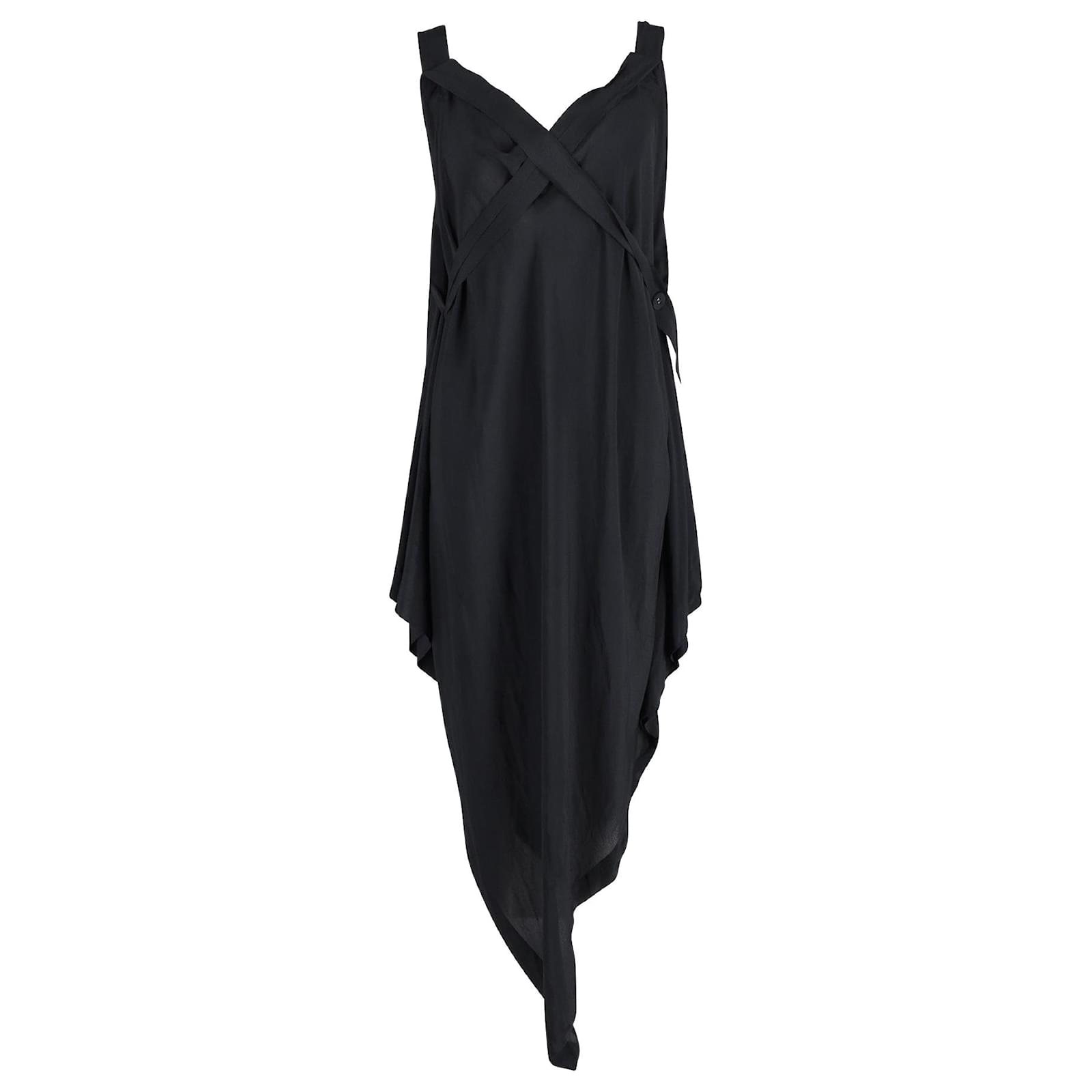 Vivienne Westwood Cowl-neck Asymmetric Hem Dress in Black Silk ref ...