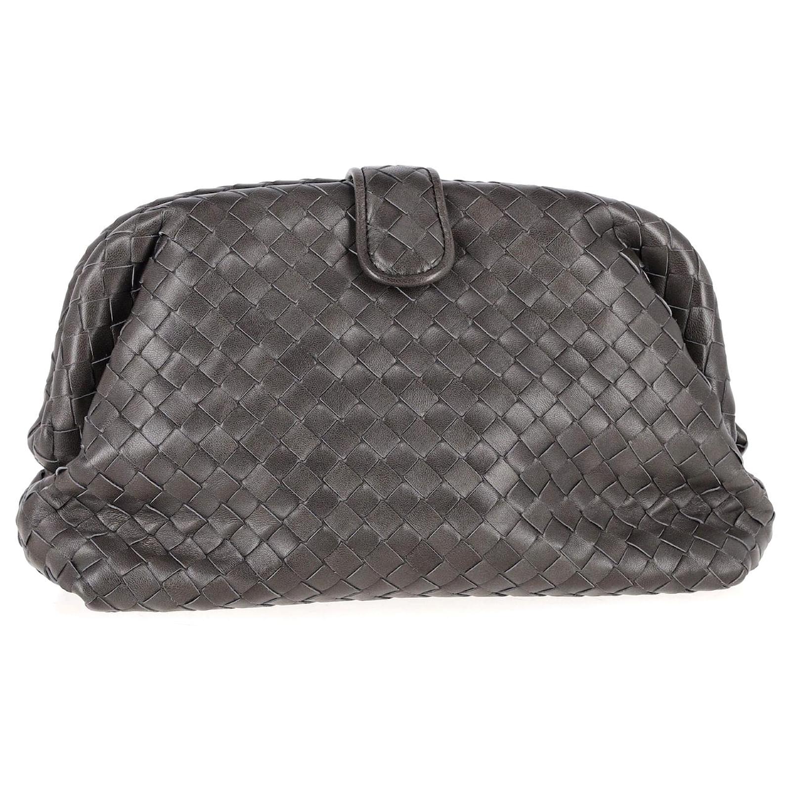 BOTTEGA VENETA KNOT CLUTCH POCHETTE AYERS SNAKE NEW Pink Leather