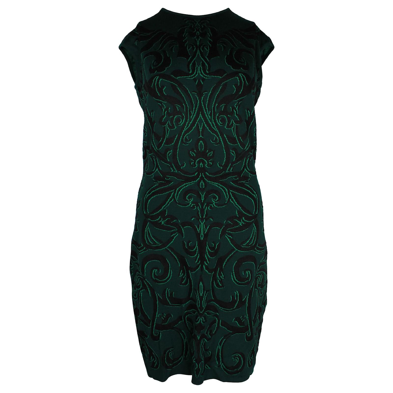 Alexander McQueen Fil Coupe Sheath Knit Dress in Green Wool ref.JC1015162  (Sold) - Joli Closet