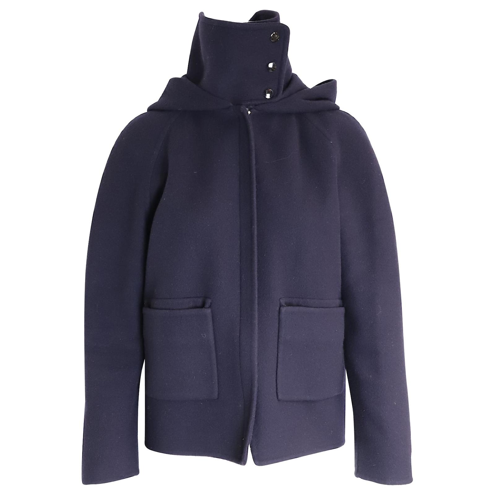 ジャケット CELINE | JACKET WITH HOOD IN DOUBLE FACE CASHMERE Celine Midnight Double-Faced Cashmere Teddy Jacket – MILNY