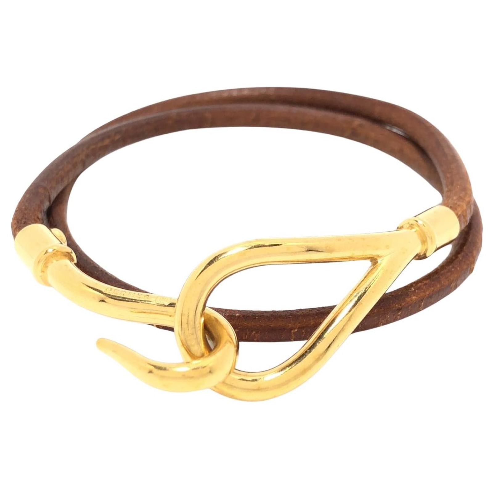 Bracelet Hermès Jumbo Cuir Marron – Fermoir Crochet – Occasion