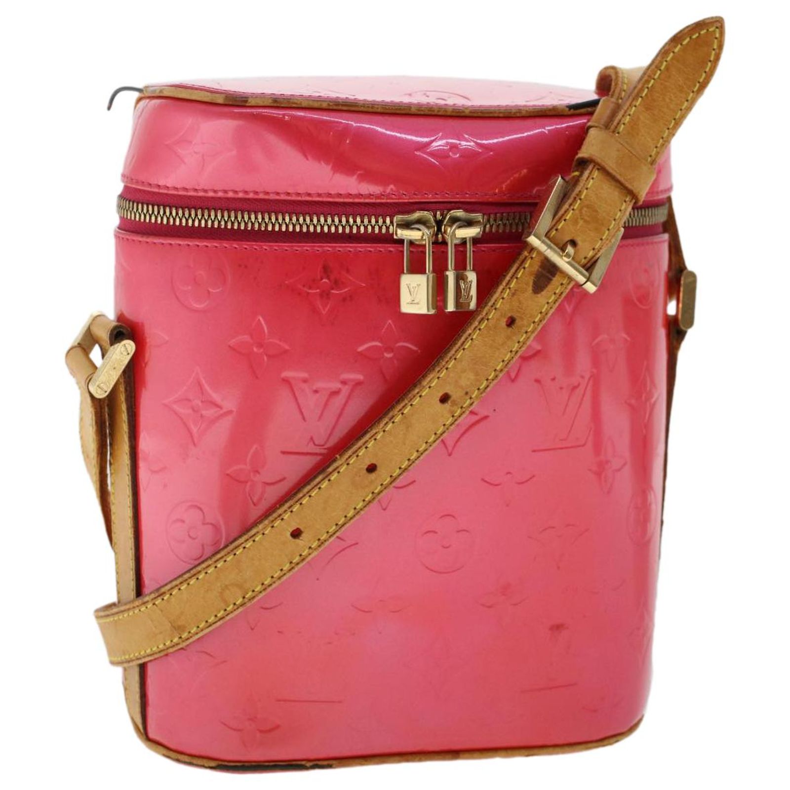 Sac à Main Vernis Bordeaux Forme Originale Femme - Marque Éternel - Occasion