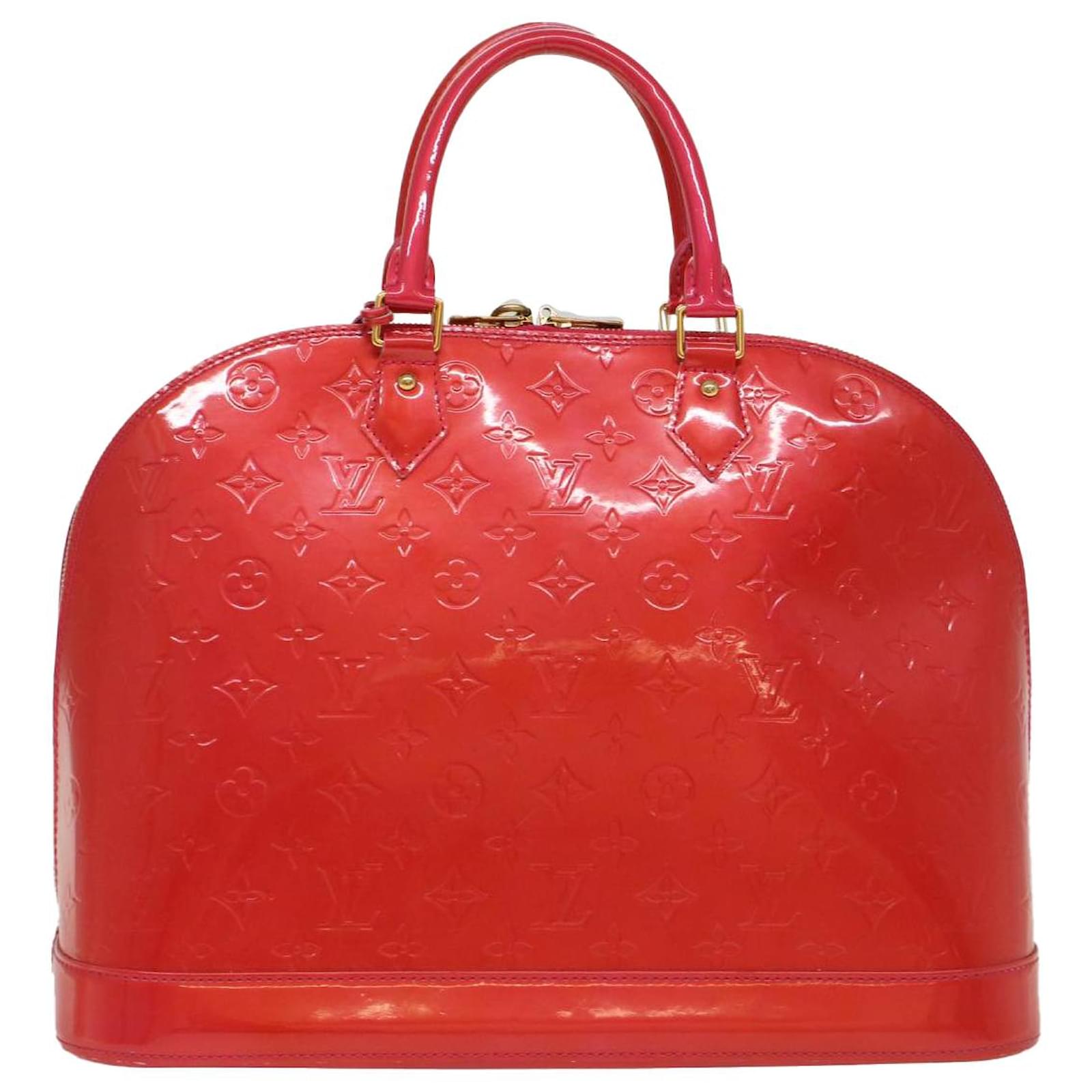 LOUIS VUITTON Monogram Vernis Alma GM Handtasche Pomme d amour M93596 Auth 49252 Lackleder ref.1015484 Joli Closet