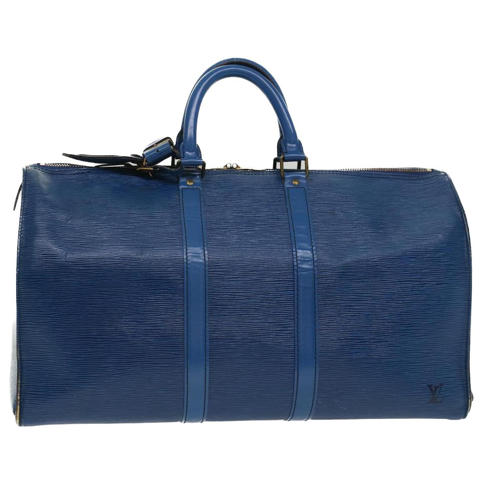 Louis Vuitton Epi Keepall 45 Boston Bag Blue M42975 LV Auth 48847 Leather  ref.1015489 - Joli Closet