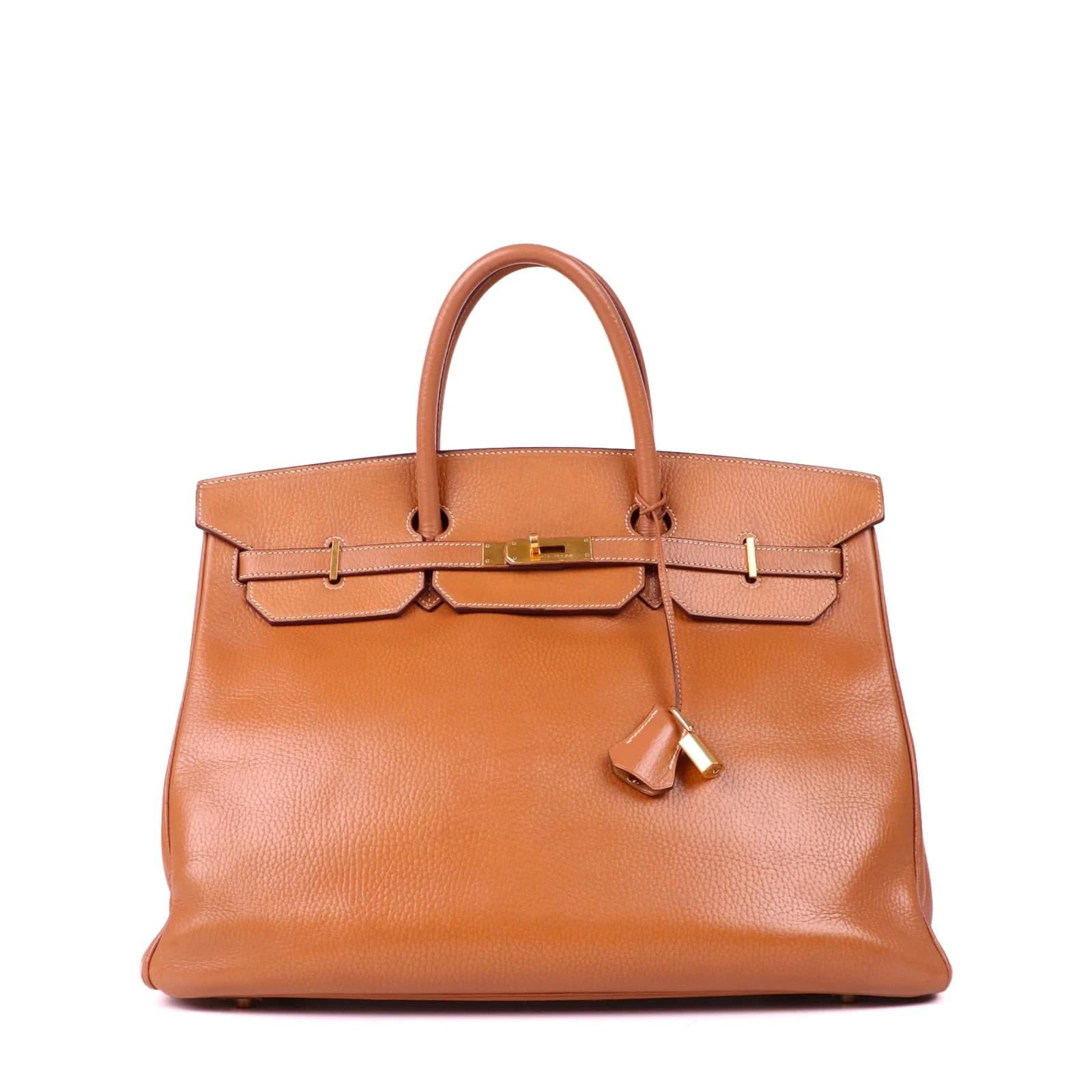 Hermès - Birkin 40 in Togo Gold leather Brown ref.1015728 - Joli