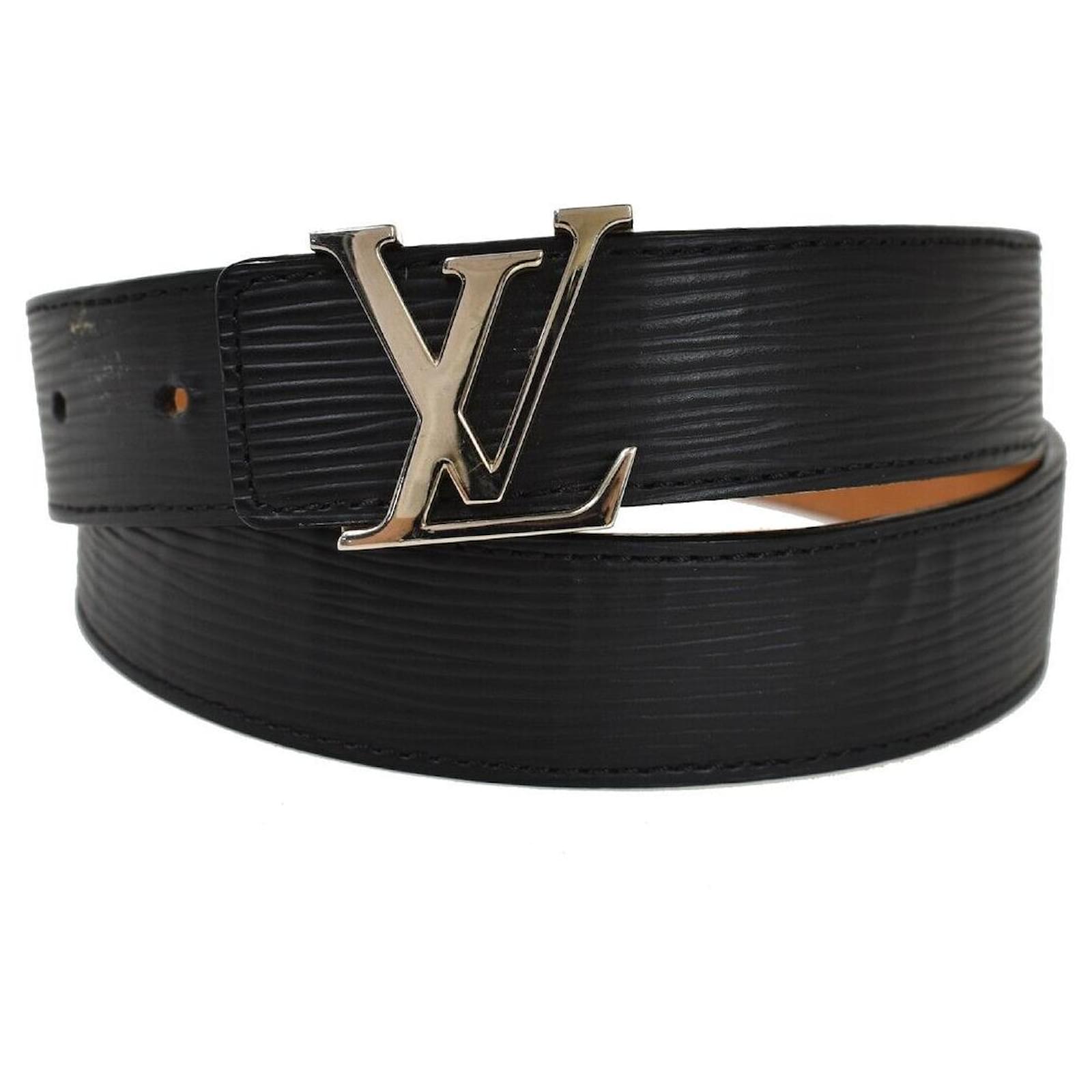 Louis Vuitton Louis Vuitton LV Initiales Black Epi Leather Silver