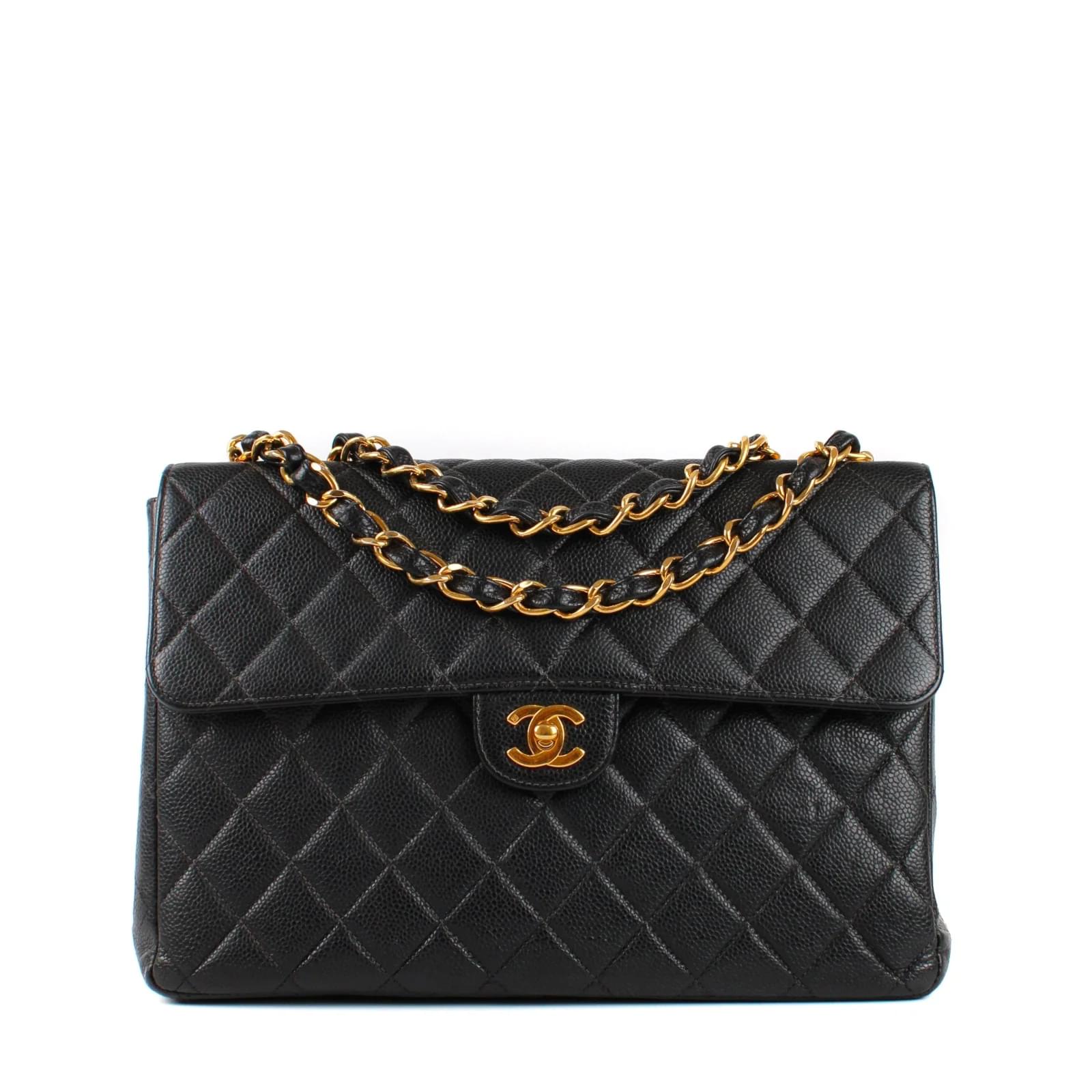 Chanel - Maxi jumbo Timeless bag in grained leather Black ref.1016132 -  Joli Closet