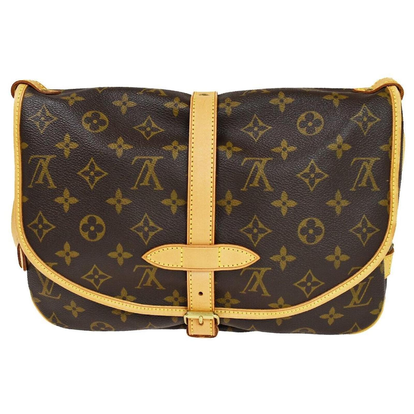 Borsa Louis Vuitton Saumur 30 in tela monogram e finiture in