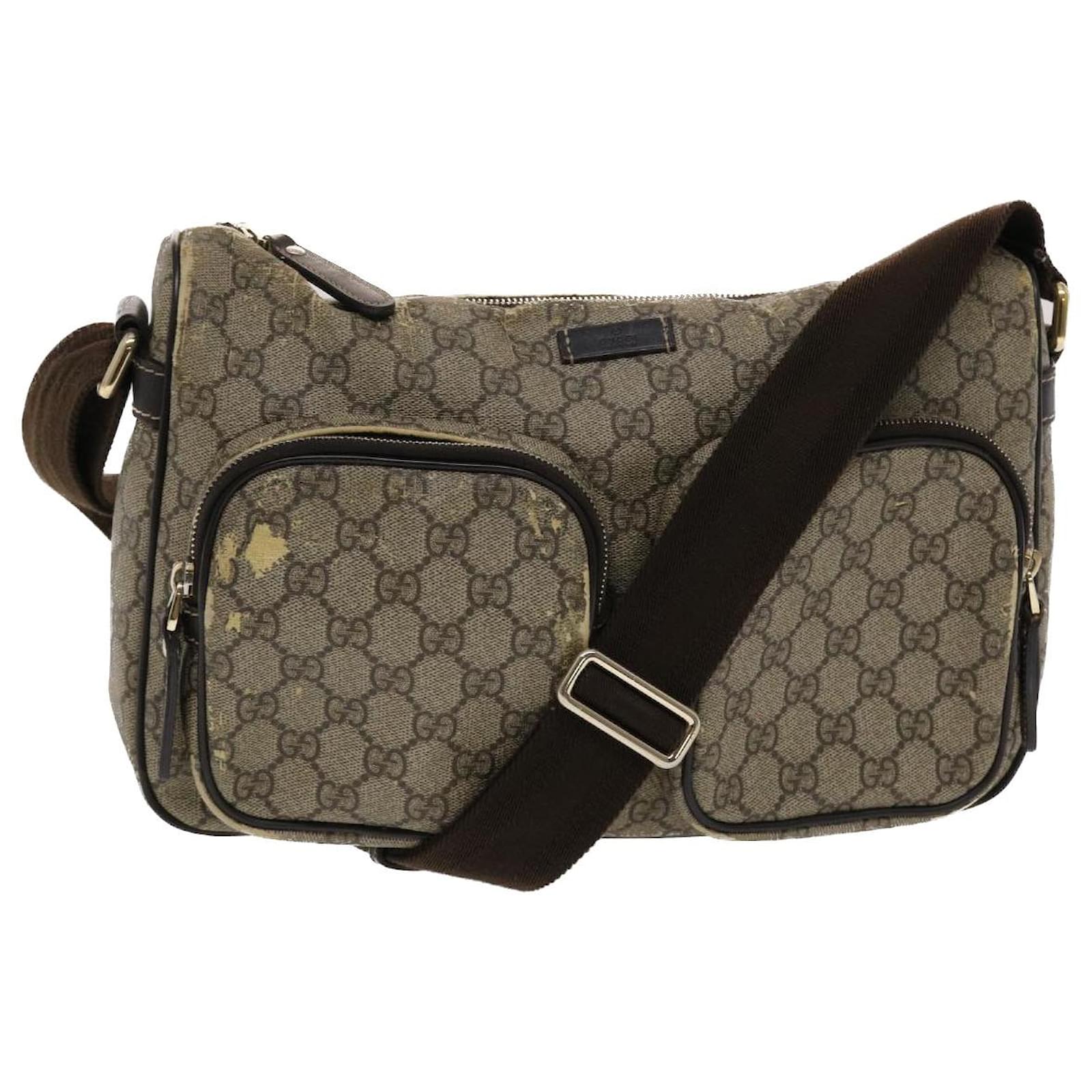 Gucci Dark Brown/Beige GG Supreme Canvas and Leather Messenger Bag Gucci |  The Luxury Closet
