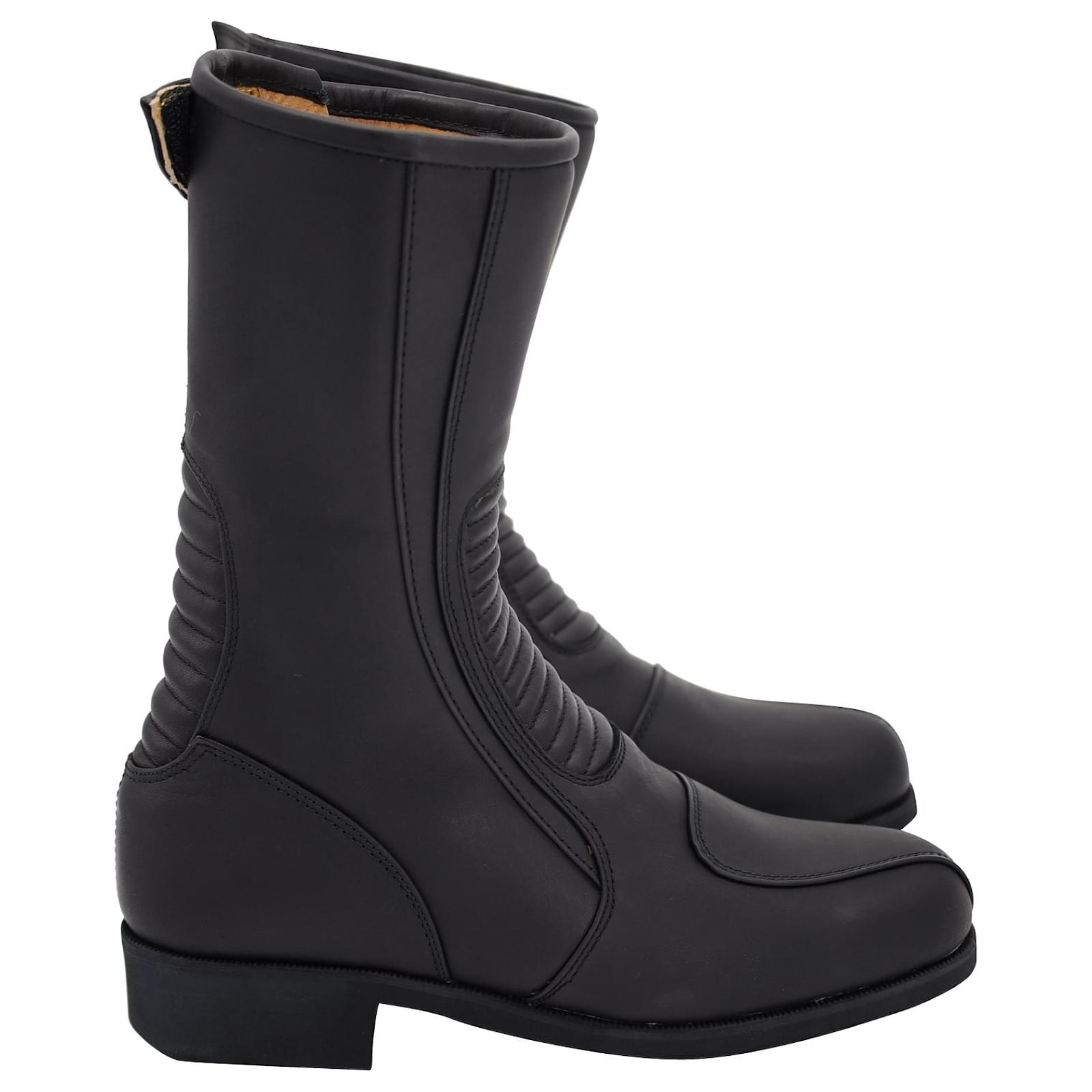 Bottes Motardes Junya Watanabe En Cuir Noir Ref.1017637 - Joli Closet