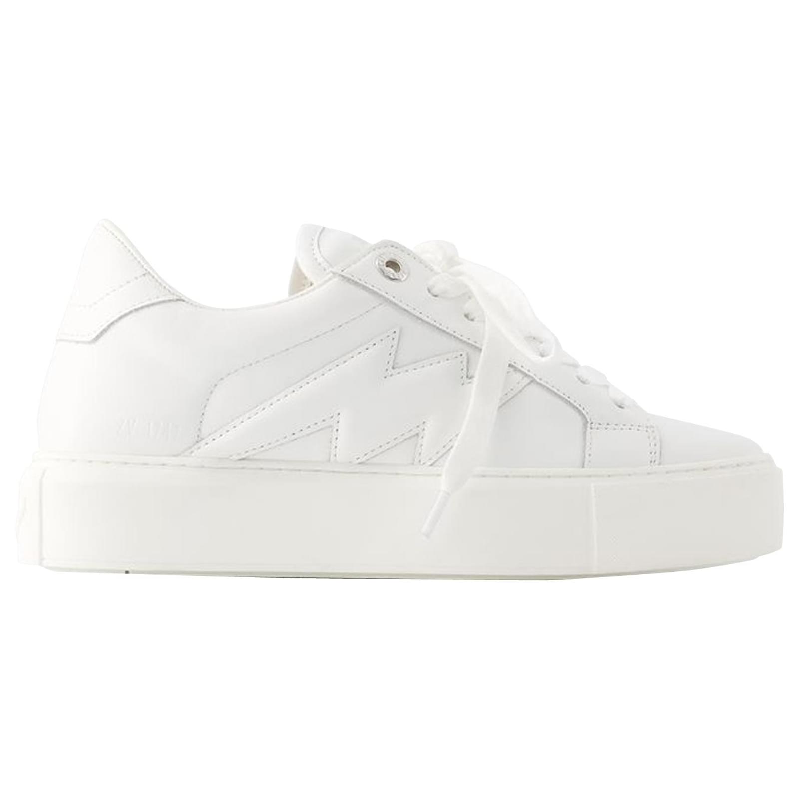 La Flash Chunky Sneakers - Zadig & Voltaire - Leather - White ref ...