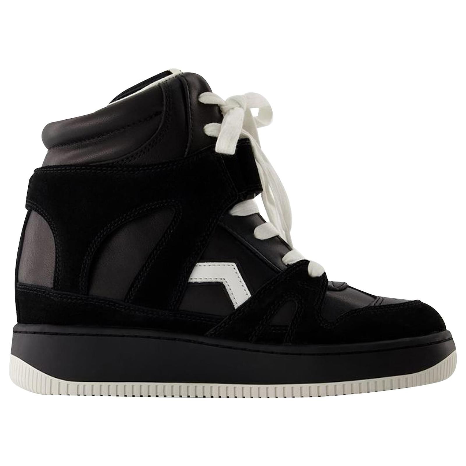 Alarmerende garage Terapi Ellyn-Gz Sneakers - Isabel Marant - Leather - Black/ white ref.1017664 -  Joli Closet